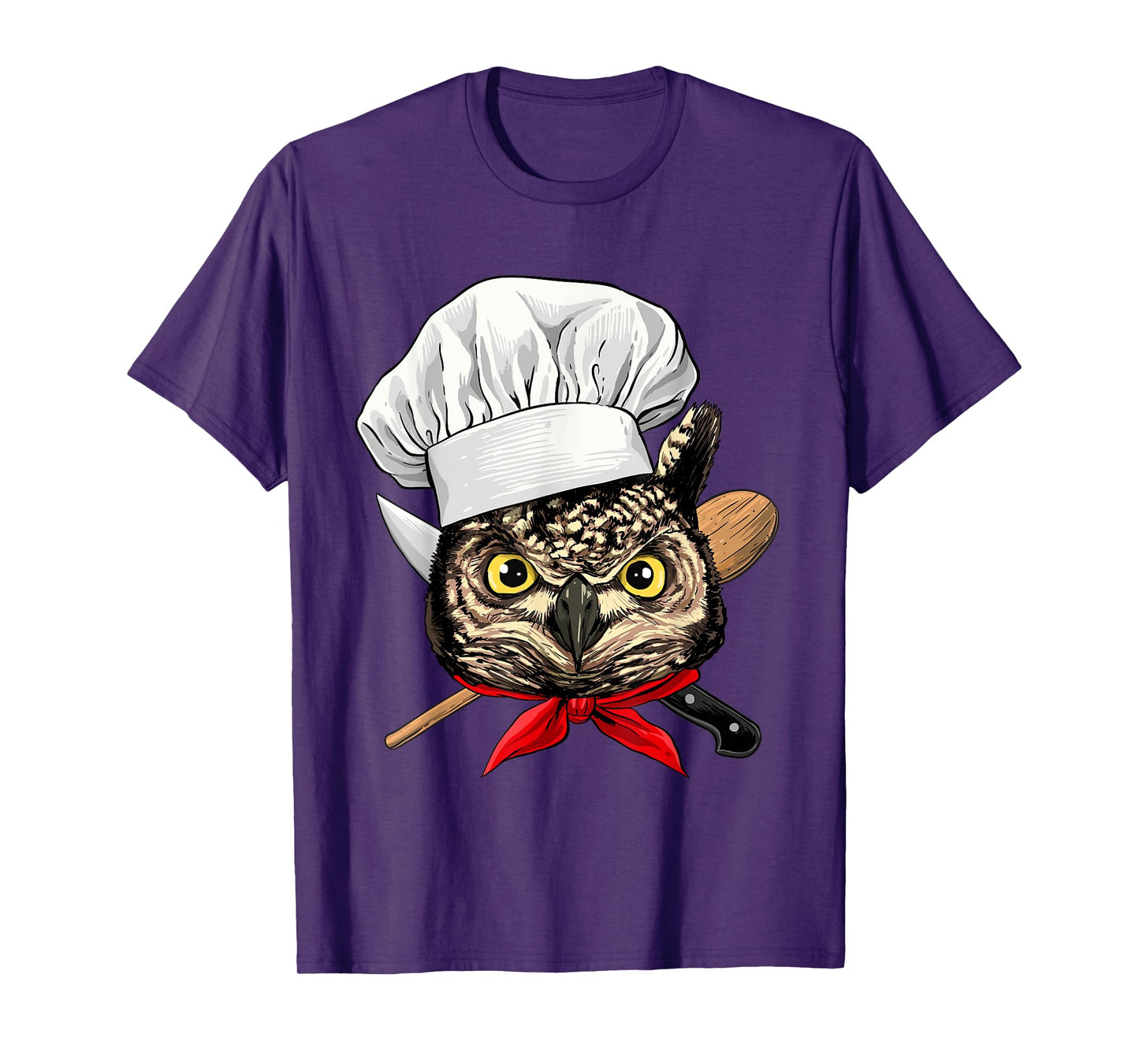 Owl Chef Wildlife Owl Bird, Cooking Lover T-Shirt