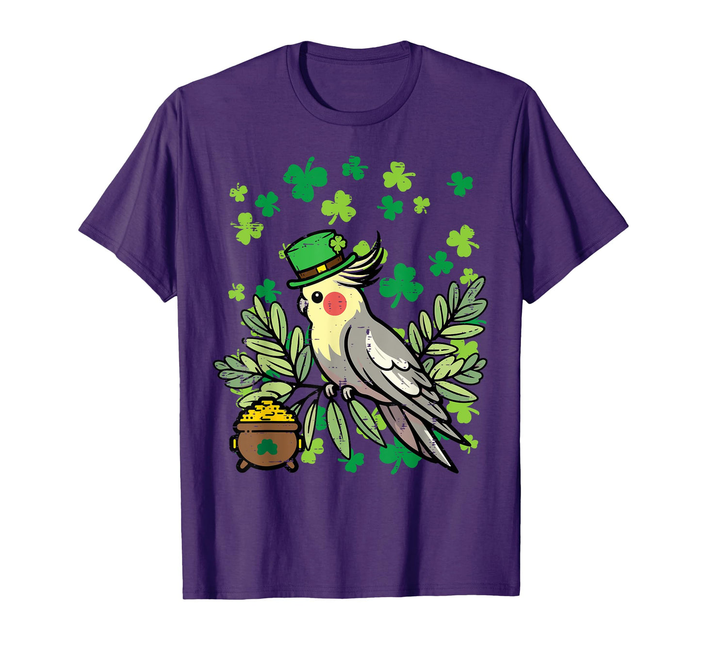 St Patricks Day Bird Cockatiel Saint Pattys Men Women Kids T-Shirt