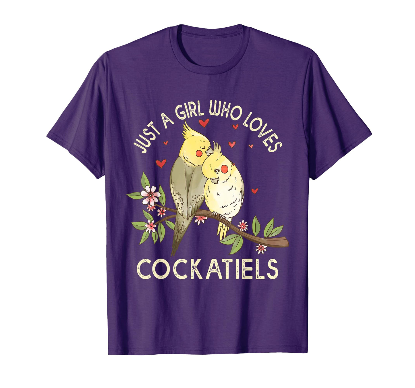 Cockatiels Love Birds Couple Valentines Day Cute Parrot Birb T-Shirt