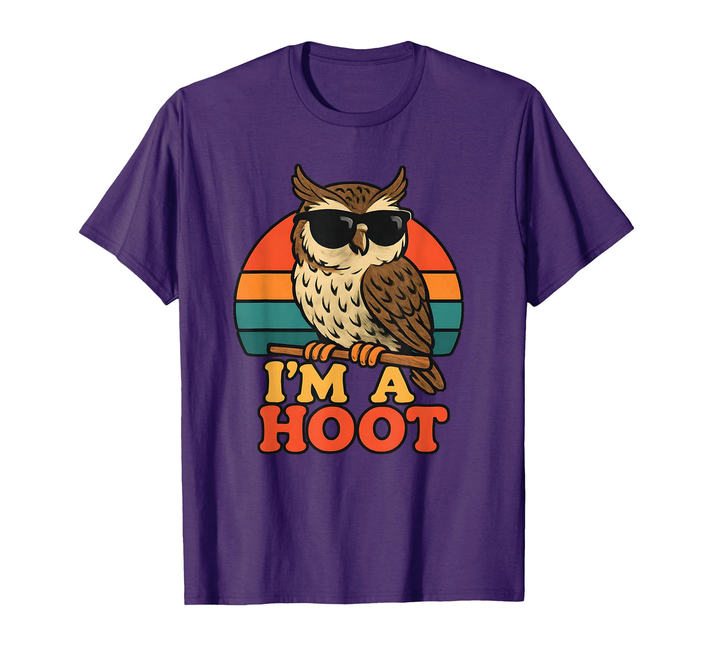 Funny Retro Owl Iβm A Hoot Vintage Animal Tee T-Shirt
