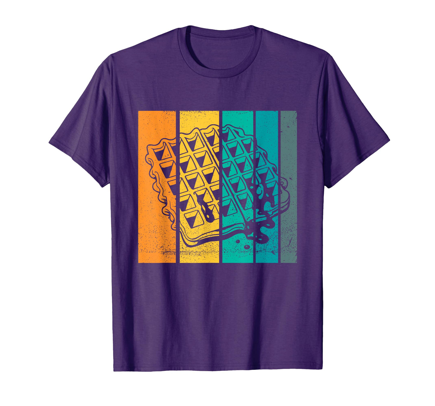Waffle Design Artsy Vintage Waffle Lover T-Shirt