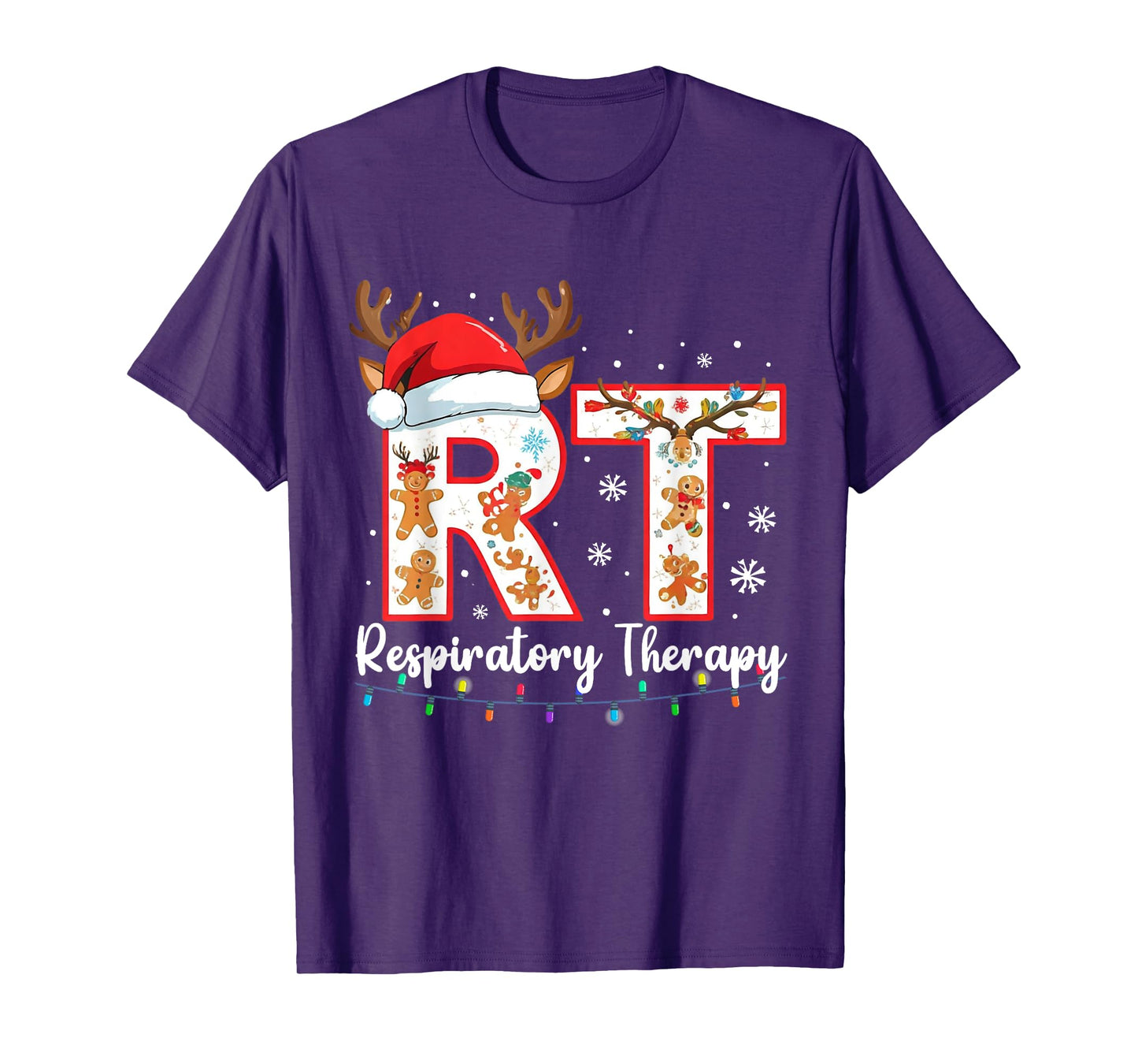 Christmas Nurse Respiratory Therapist Lung Therapy Nursing T-Shirt