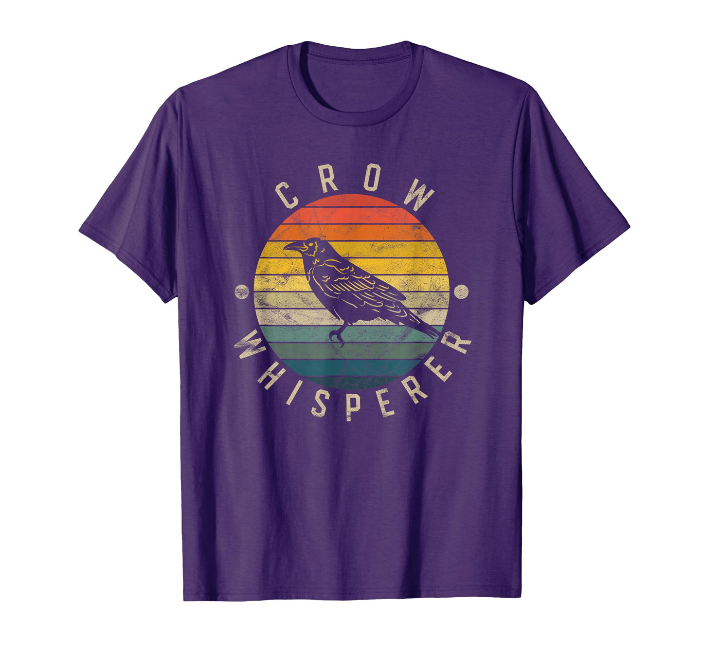 Crow Whisperer Vintage Sunset Cute Raven T-Shirt