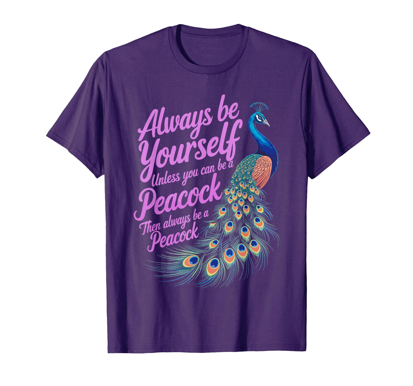 Funny Peacock Art For Men Women Adult Feather Peacock Lover T-Shirt