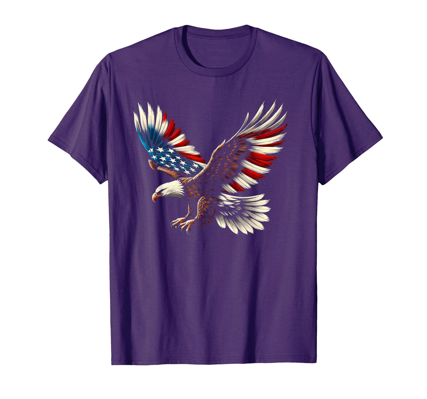 Bald Eagle & Patriotic American Flag 4th Of July T-Shirt