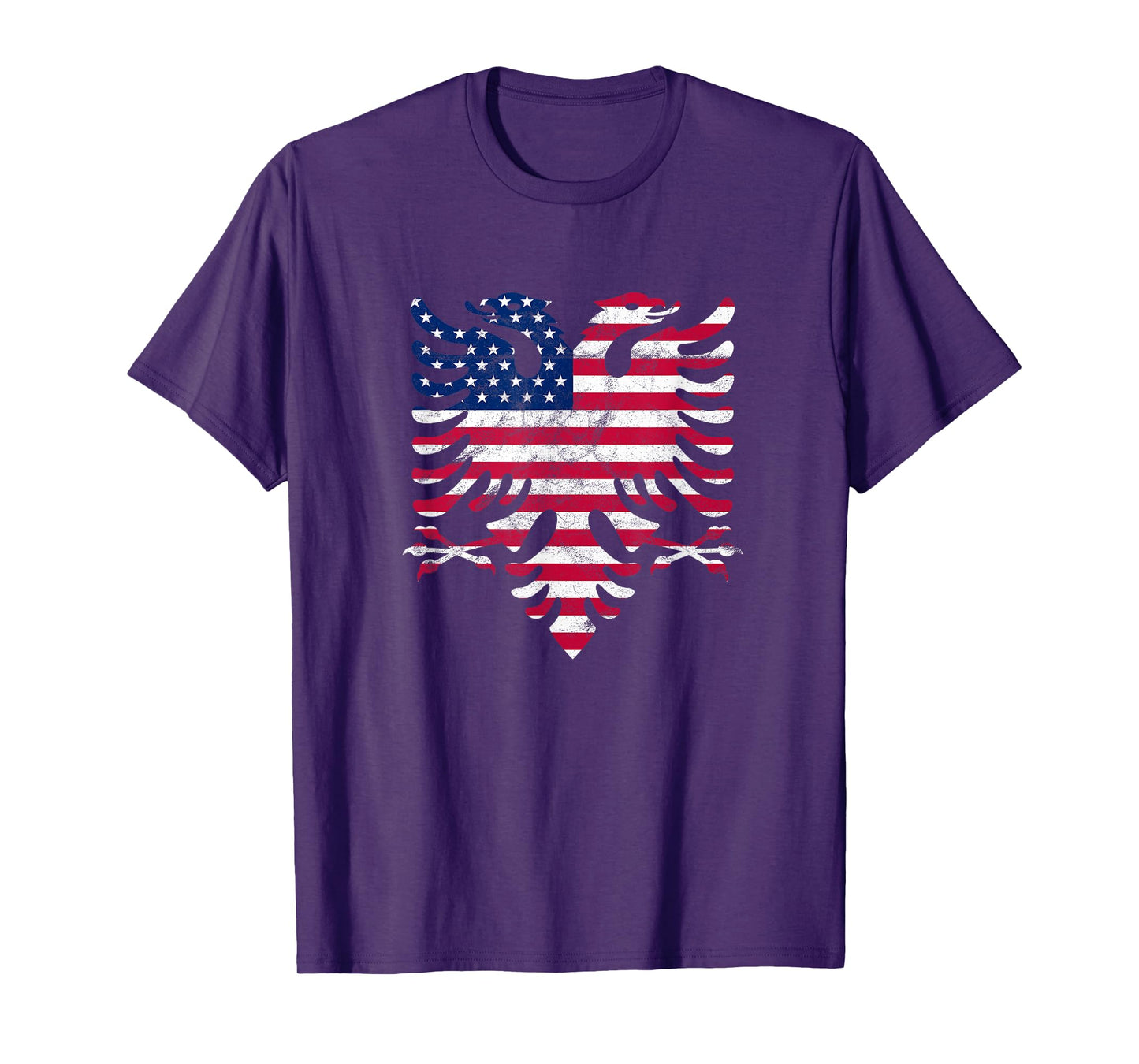 Albanian American Flag USA Albania Flag Eagle T-Shirt