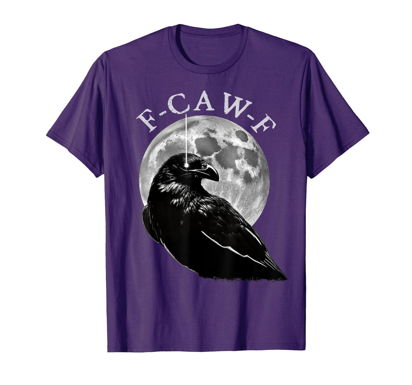 Black Crow, F-Caw-F Funny Black Bird moon Gothic Adult Humor T-Shirt