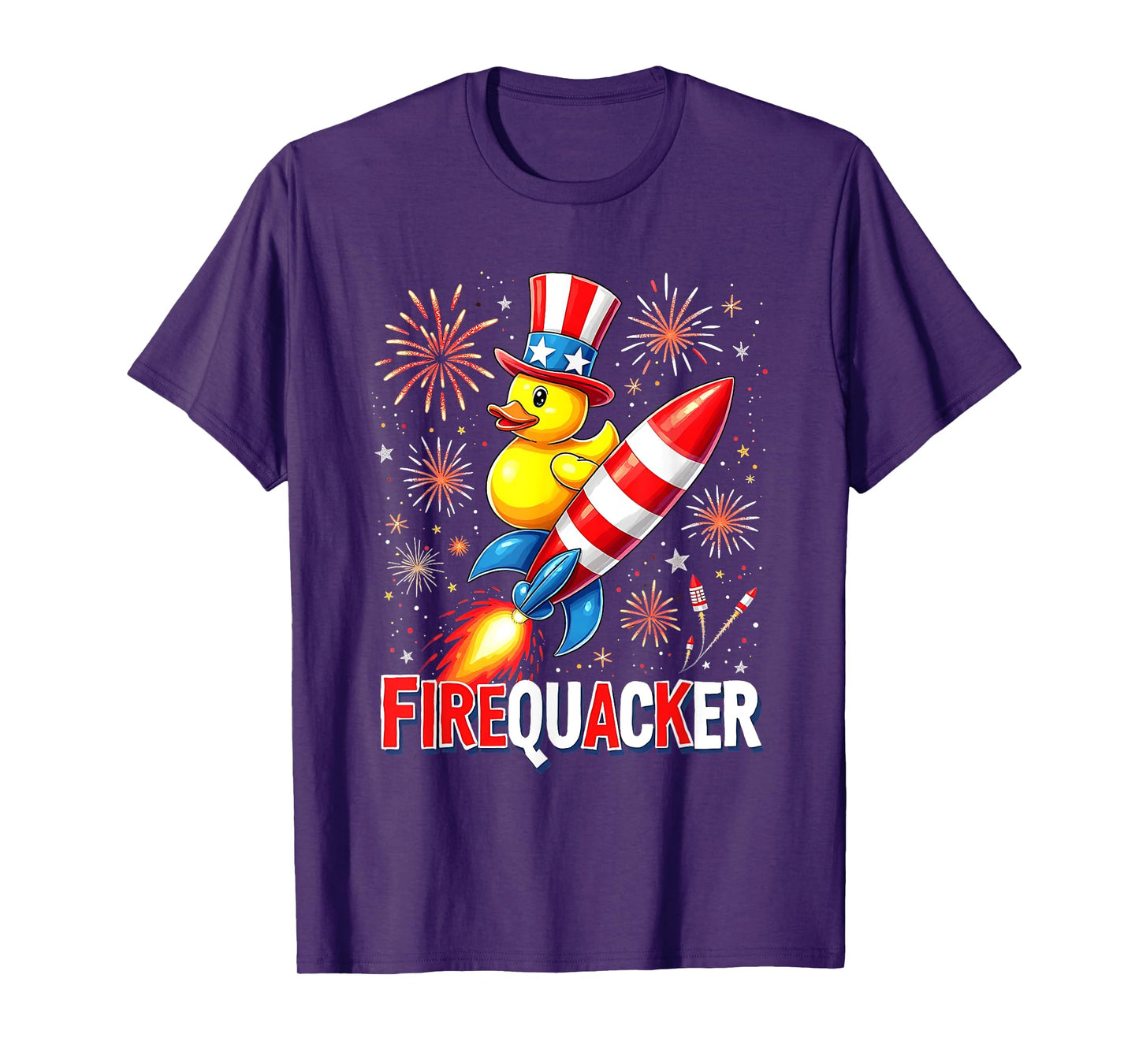 4th of July Patriotic Day Funny Firecracker Duck Goose T-Shirt