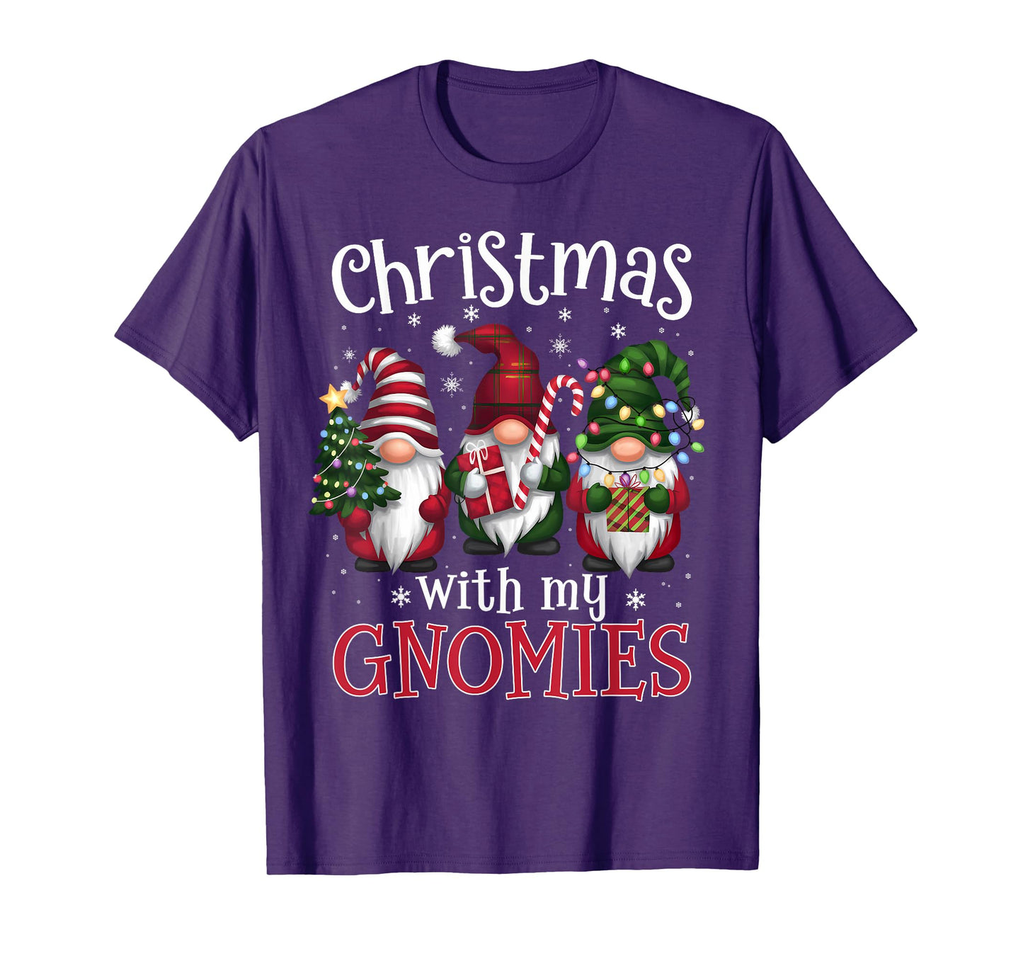 Gnome Family Christmas Matching Men Women Kids Black Christmas Gnomes T-Shirt