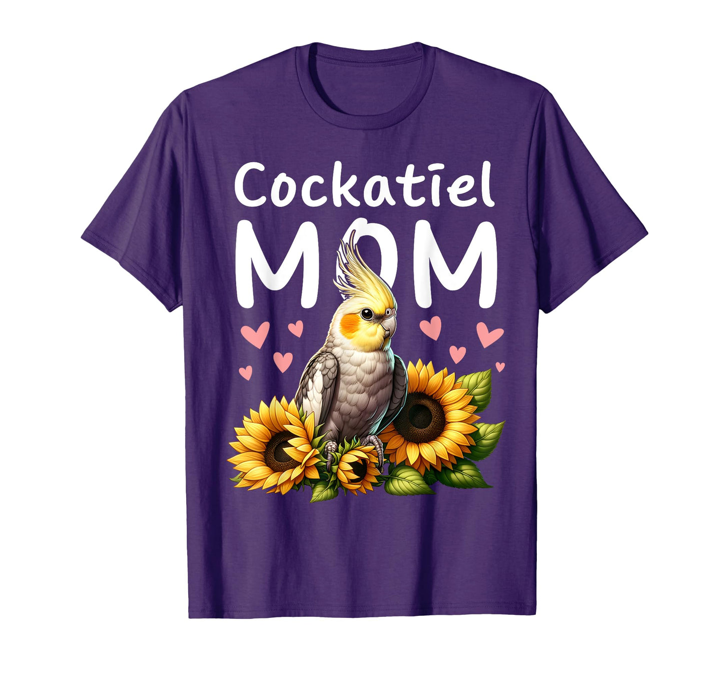 Cockatiel Mom Sunflowers Cockatiel Parrot Bird Lover Women T-Shirt