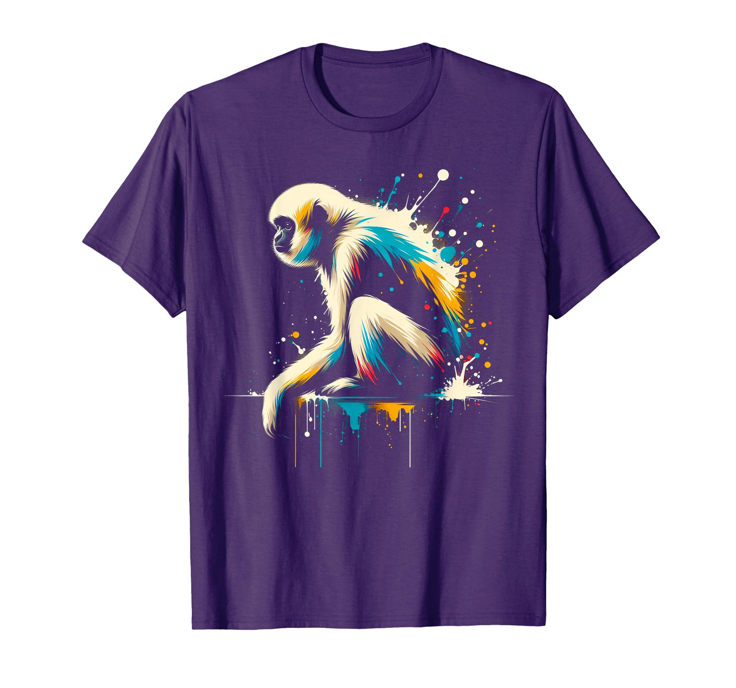 Gibbon Minimalist and Vibrant Style Christmas Birthday T-Shirt