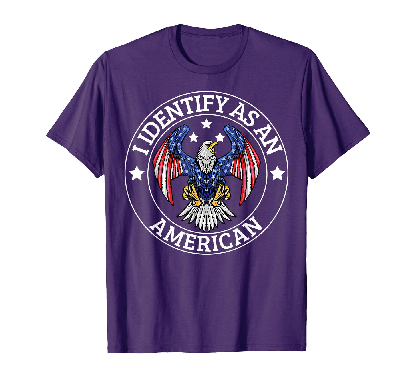 I Identify As An American USA Flag 4th Of July Eagle T-Shirt