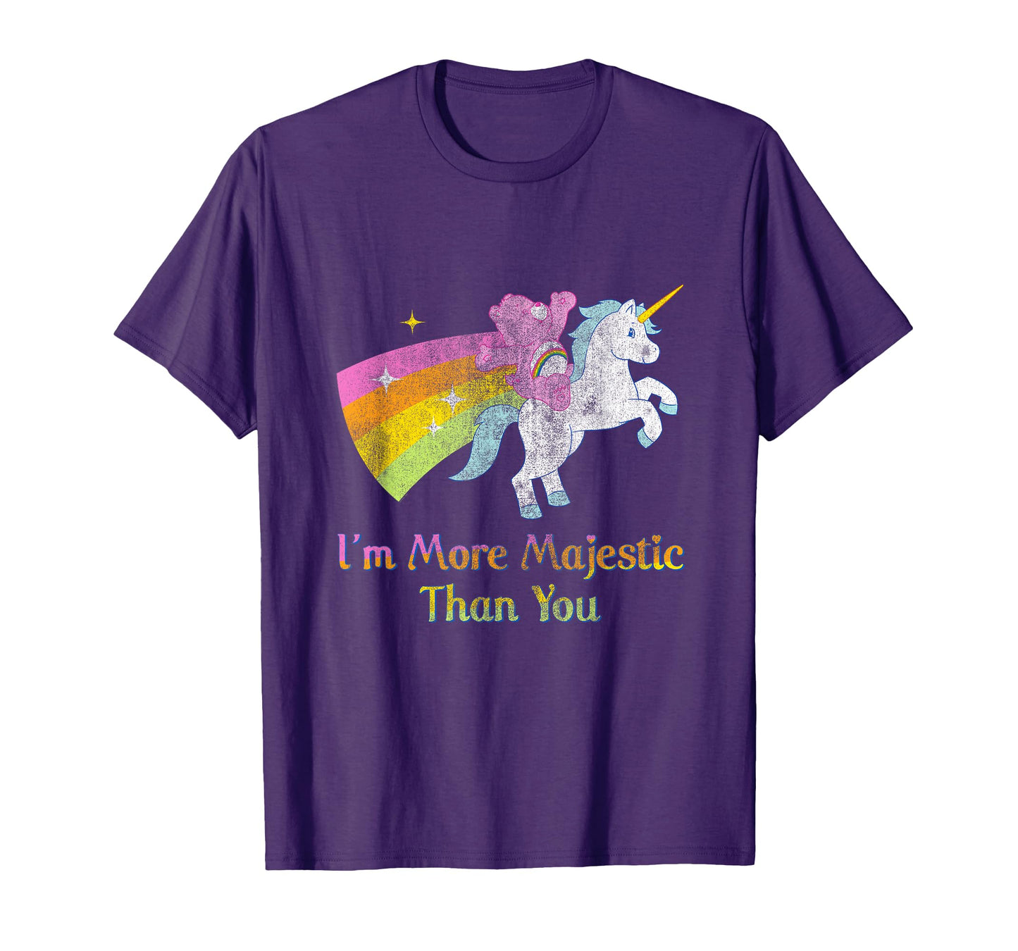 Care Bears More Majestic Than You Rainbow Unicorn Cartoon T-Shirt