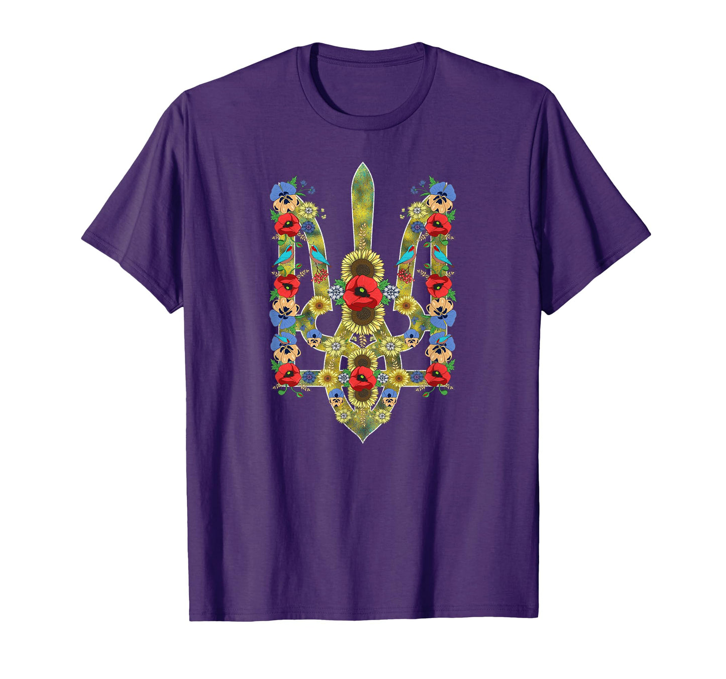 Ukrainian Trysub Sunflower Retro Floral Ukraine Vyshyvanka T-Shirt