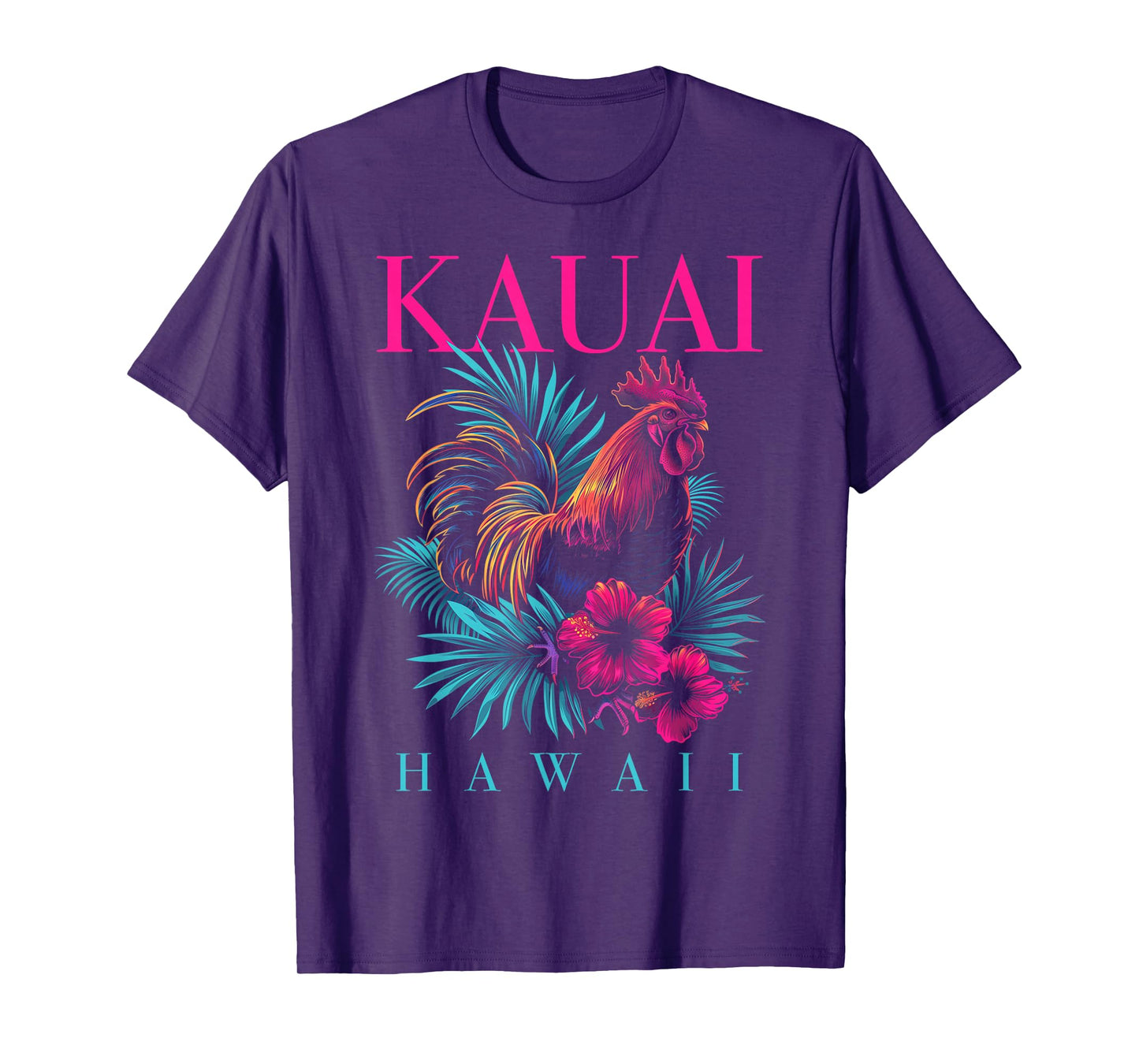 Kauai Hawaii Chicken Hawaii Hawaii Hibiscus Flowers Vintage T-Shirt