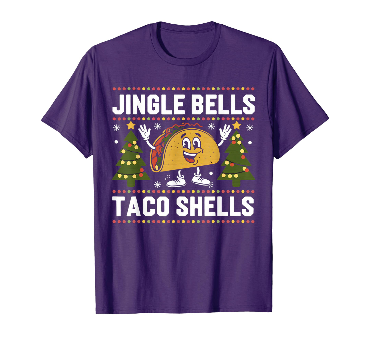 Christmas Jingle Bells Taco Shells Funny Xmas Tacos Lover T-Shirt
