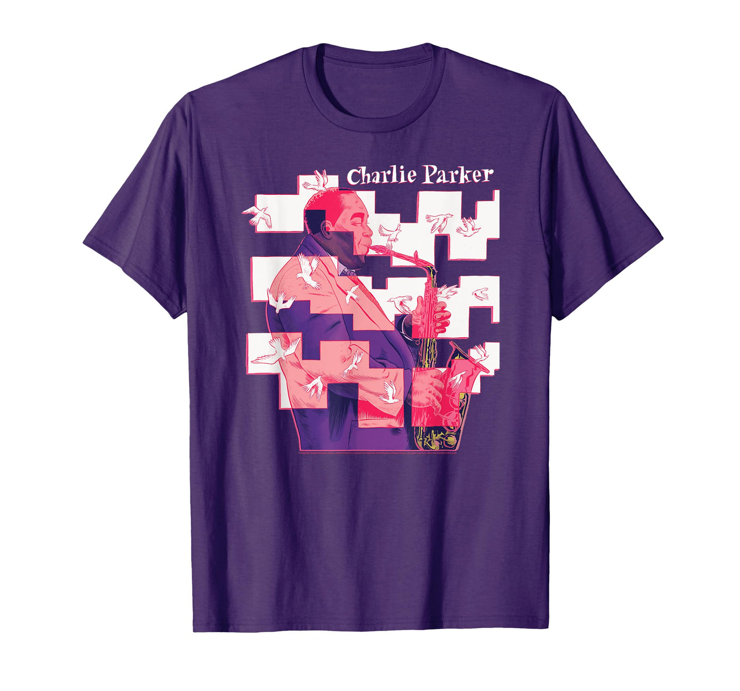 Charlie Parker Chasin The Bird Abstract Jazz Music T-Shirt