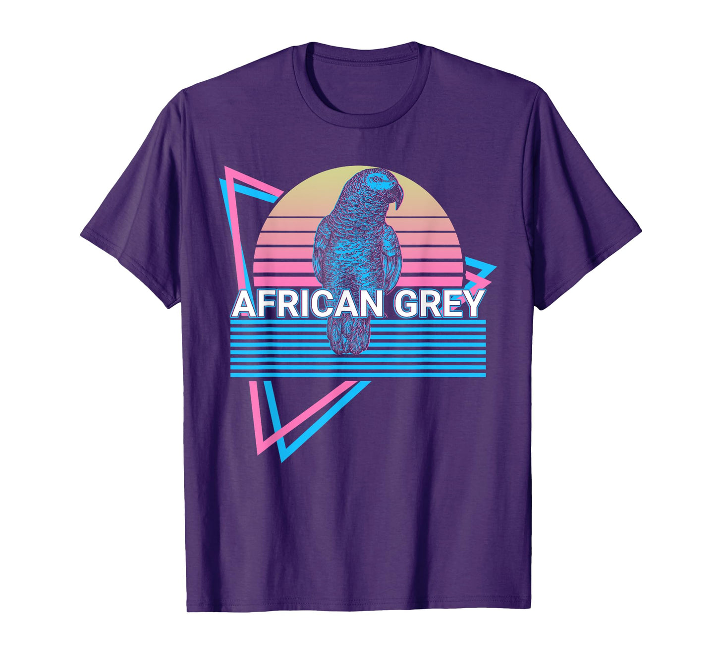 African Grey Parrot Retro T-Shirt
