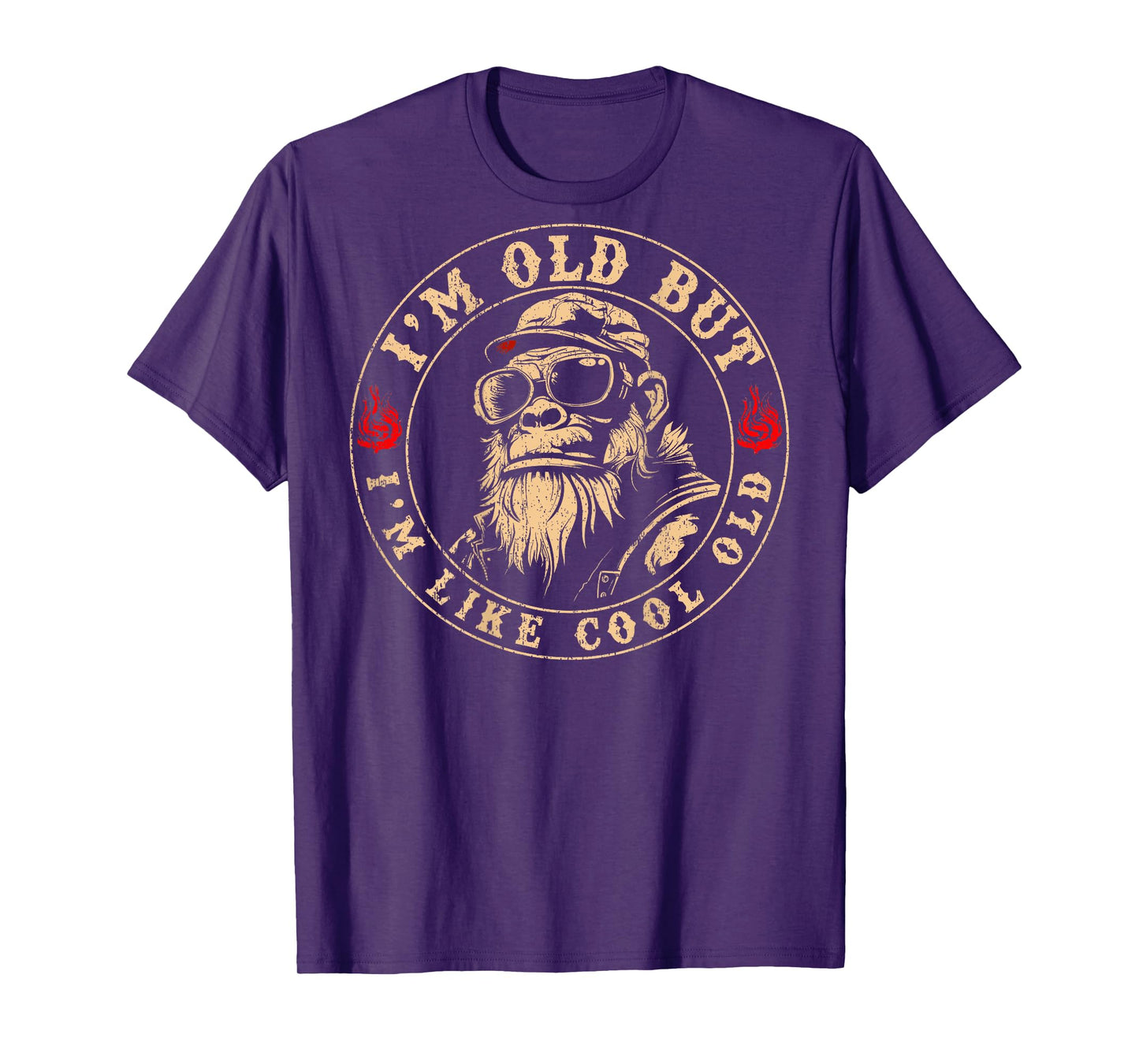 I'm Old But I'm Like Cool Old Funny Monkey (On Back) T-Shirt