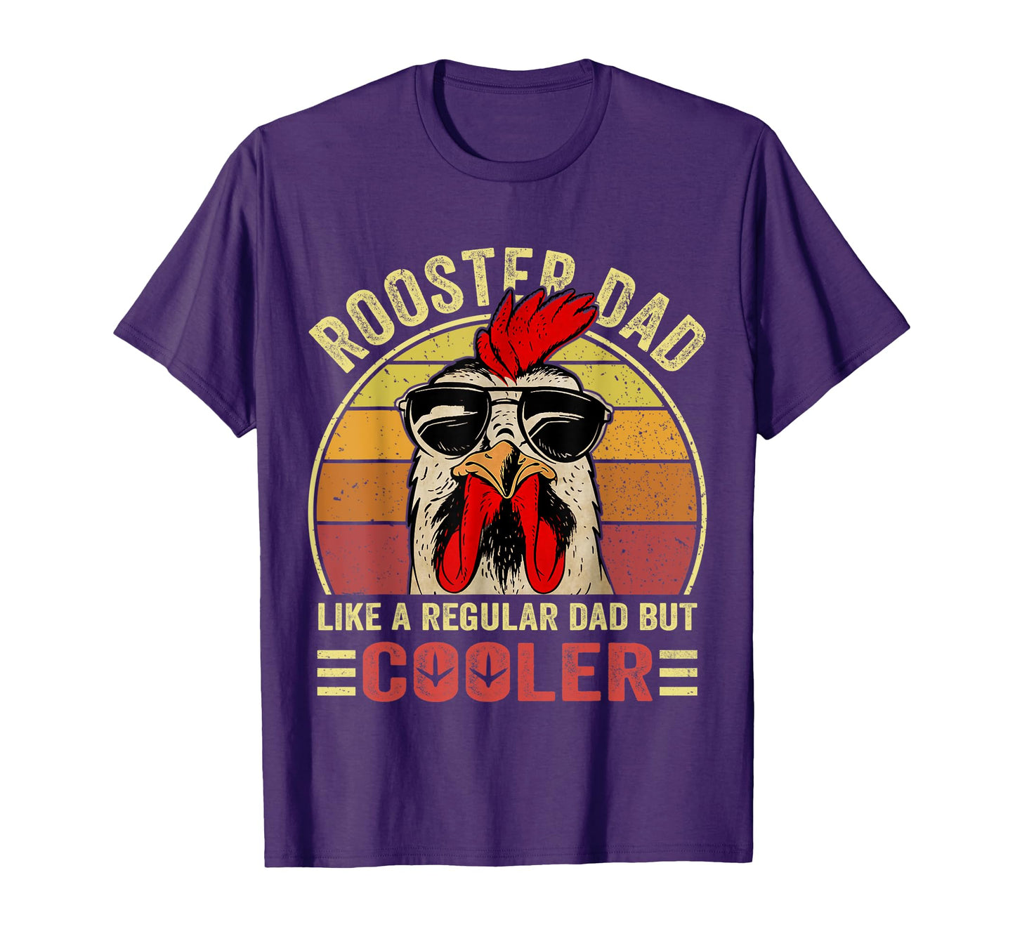 Retro Rooster Dad, Chicken Dad, Rooster Father T-Shirt