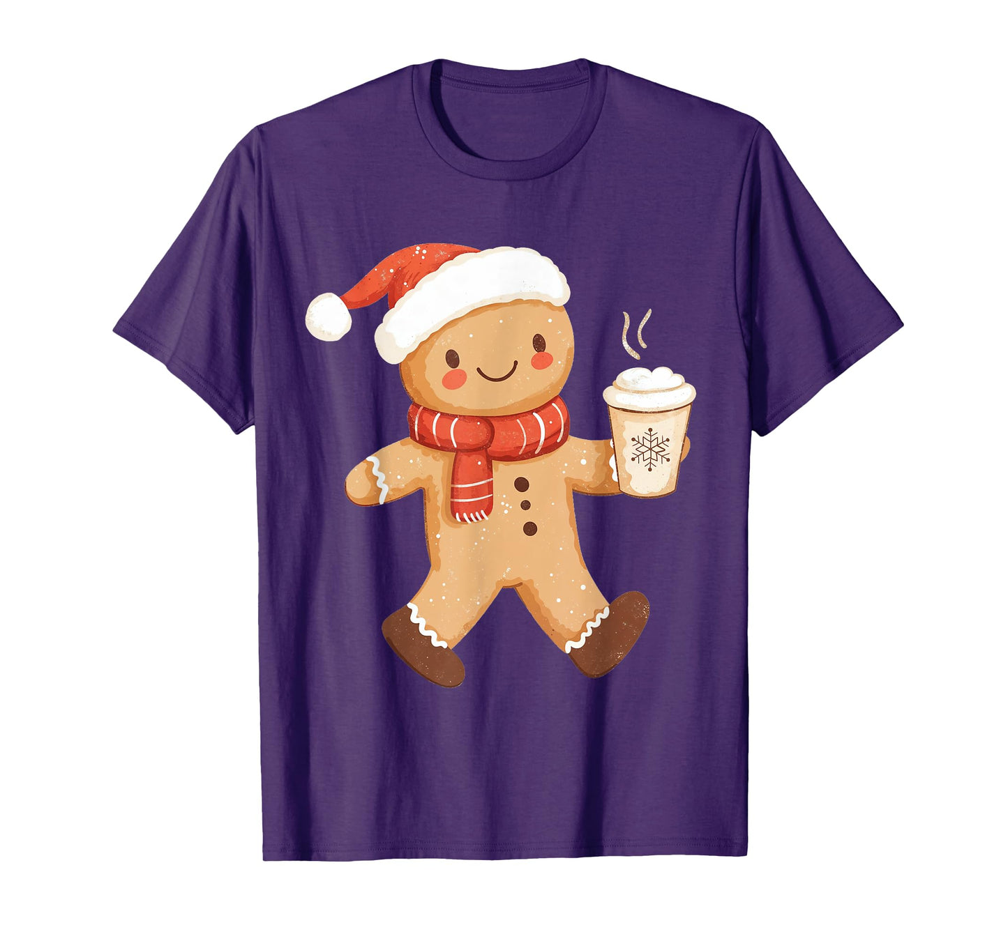 Gingerbread Coffee Lover Xmas Cookie Baking Women Christmas T-Shirt