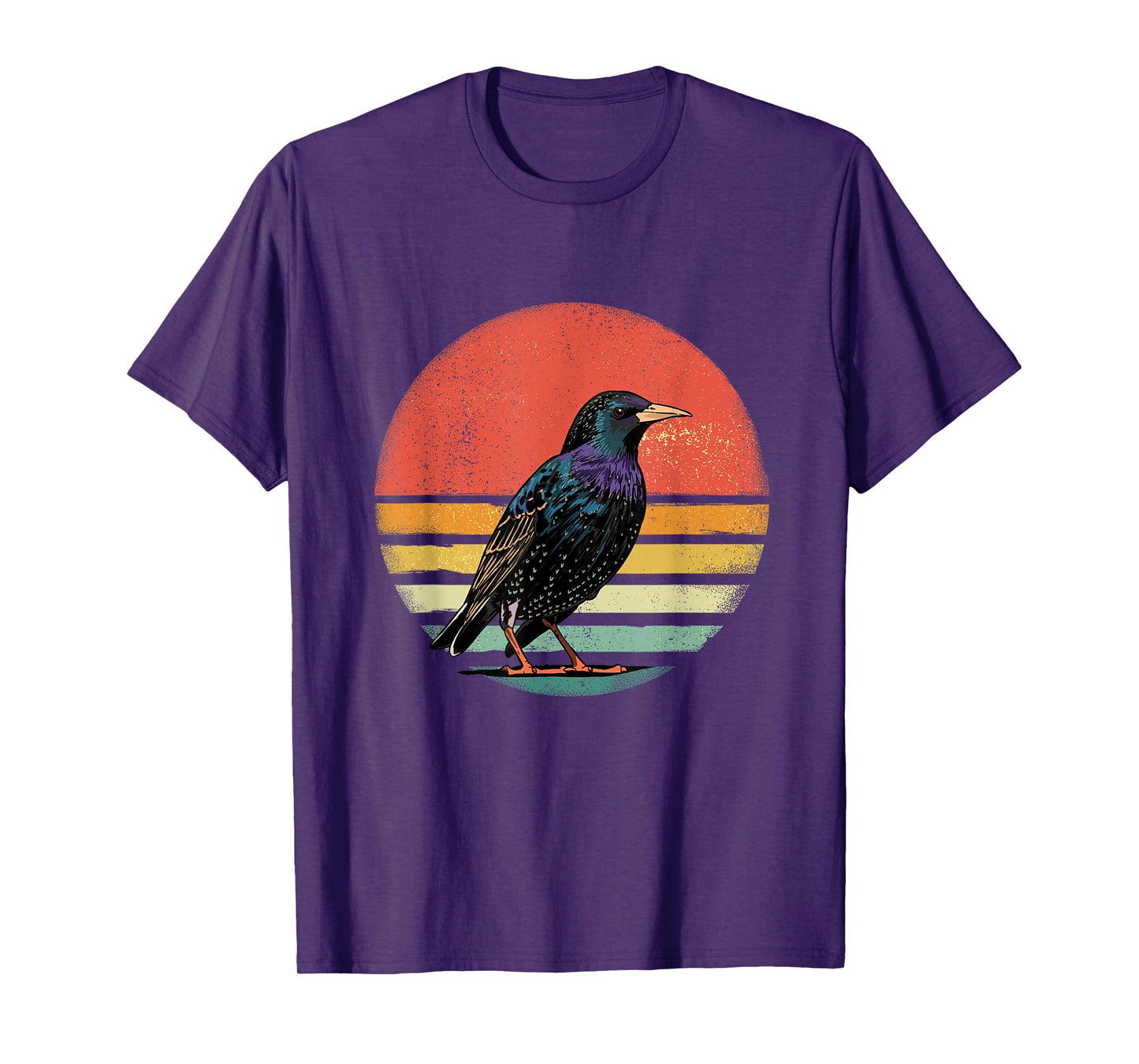 Retro Starling Bird Shirt Animal Birdwatcher Bird Lover T-Shirt