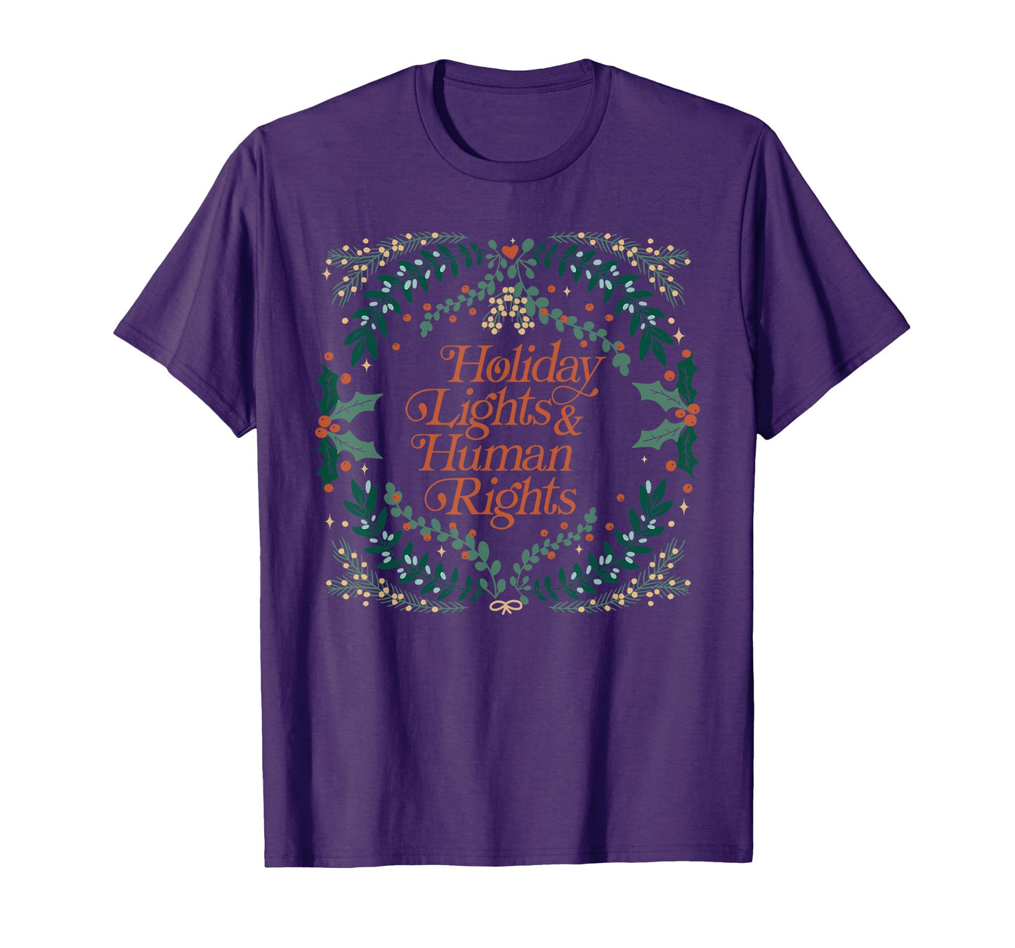 Retro Holiday Lights and Equal Rights Feminists Christmas T-Shirt