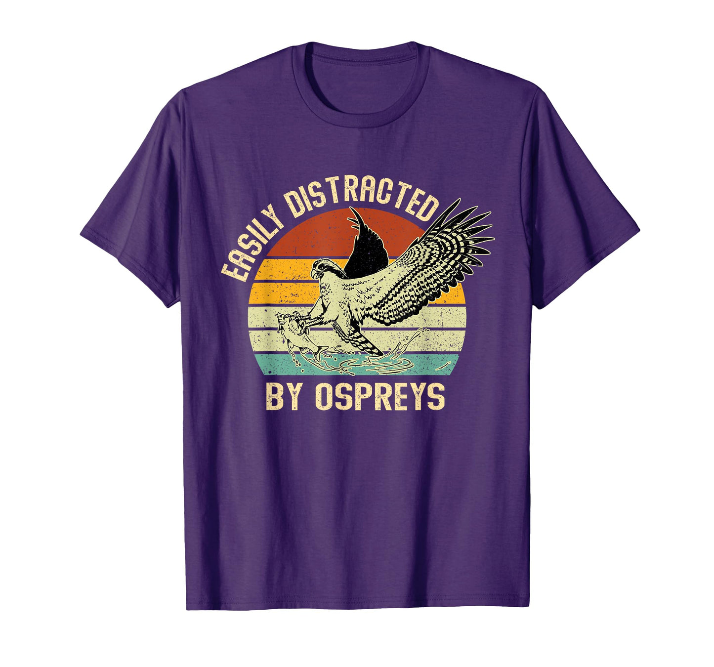 Easily Distracted By Ospreys Retro Vintage T-Shirt