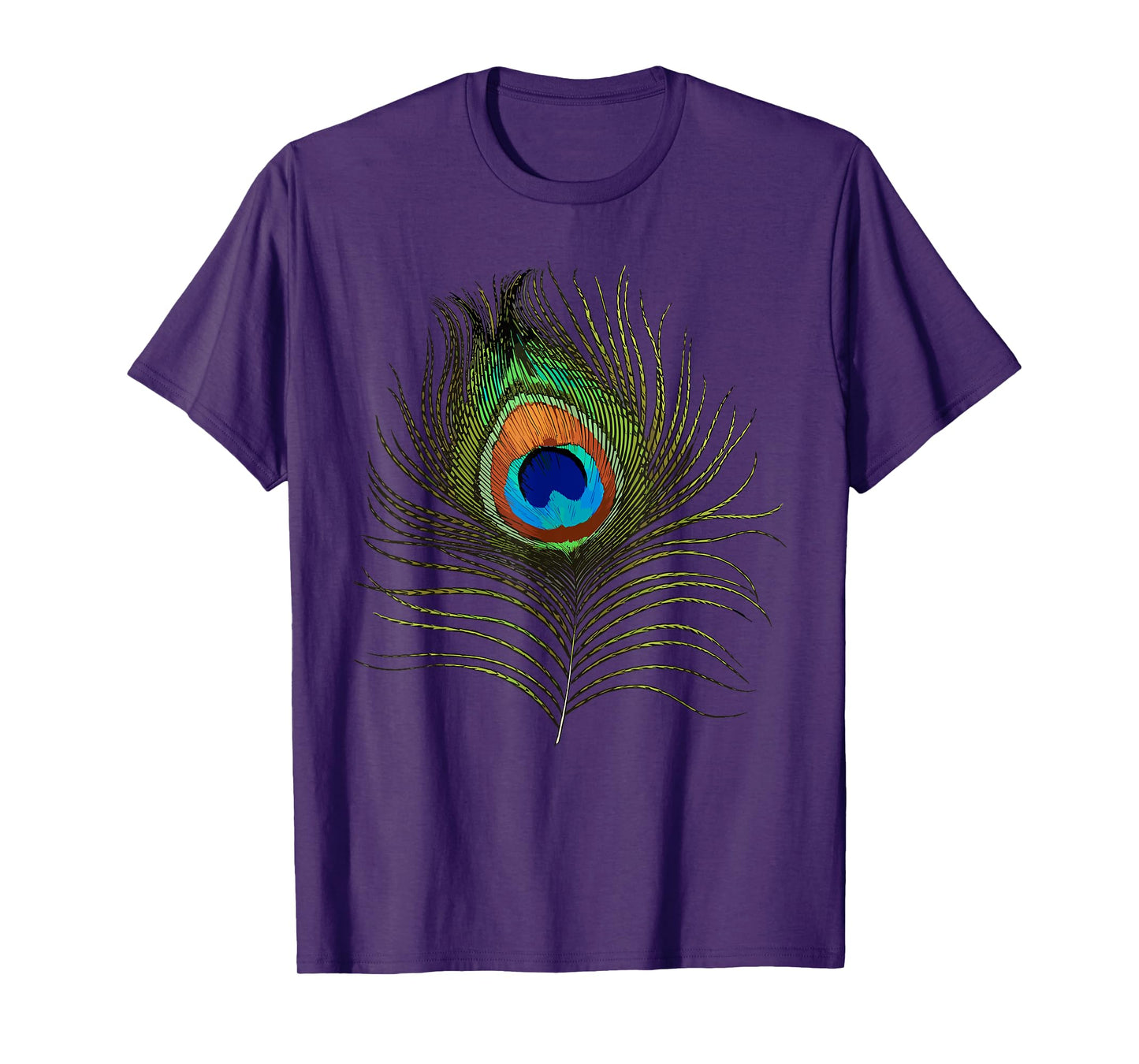 Funny Peacock Art For Men Women Adult Feather Peacock Lover T-Shirt