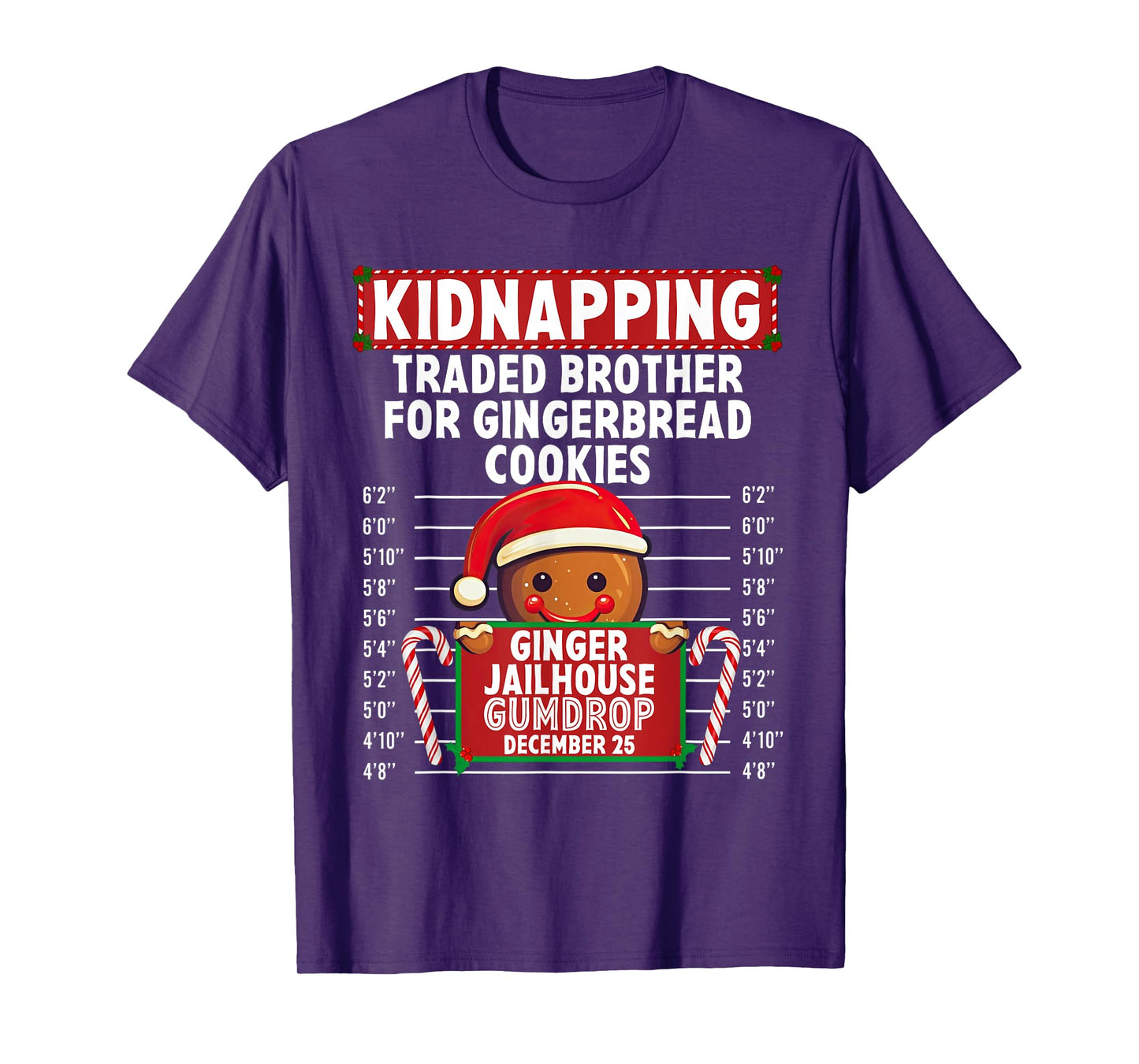 Kidnapping Ginger Jailhouse Christmas Gingerbread Holiday T-Shirt