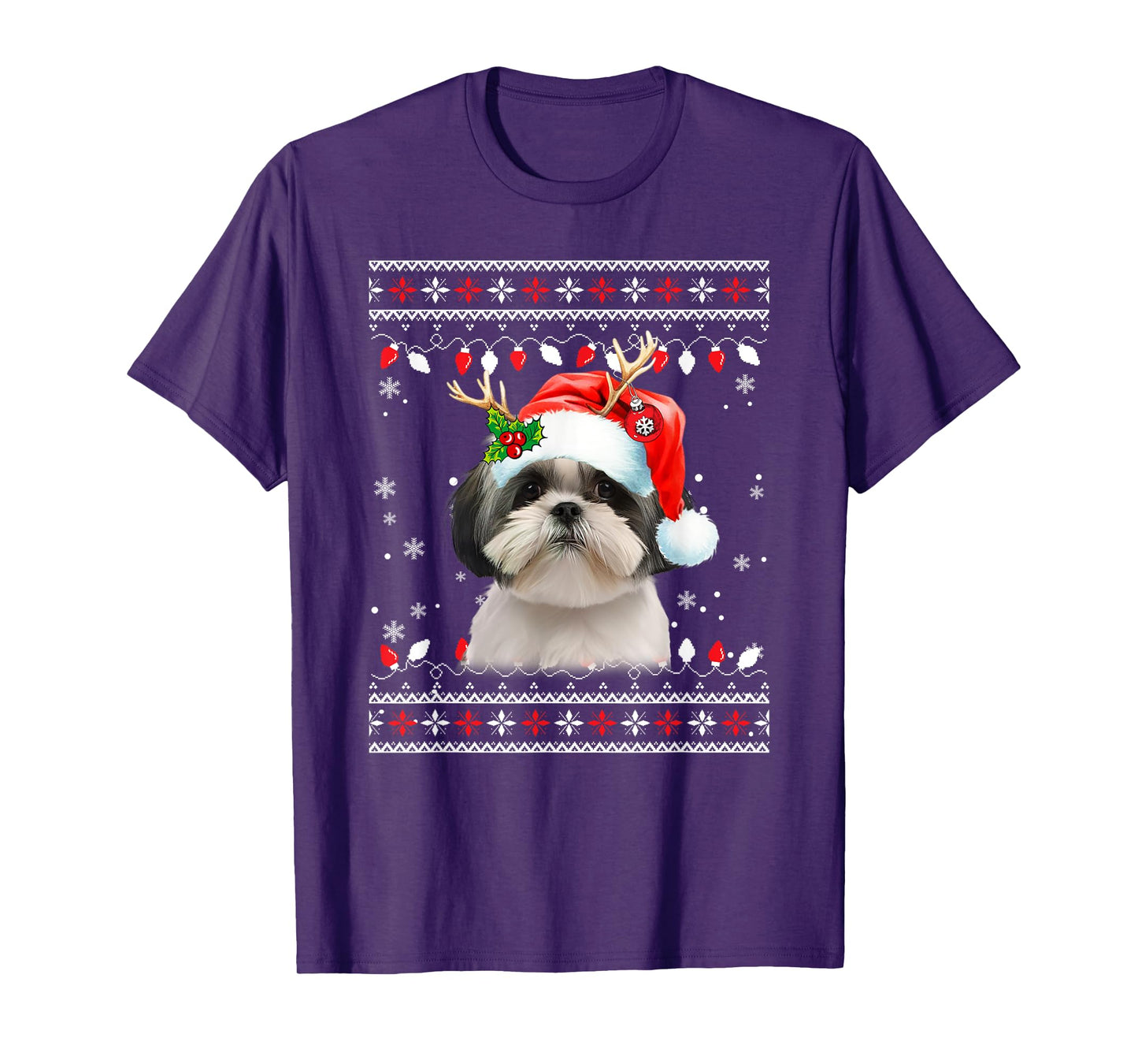 Cute Shih Tzu Christmas Sweater for Dogs Lover T-Shirt
