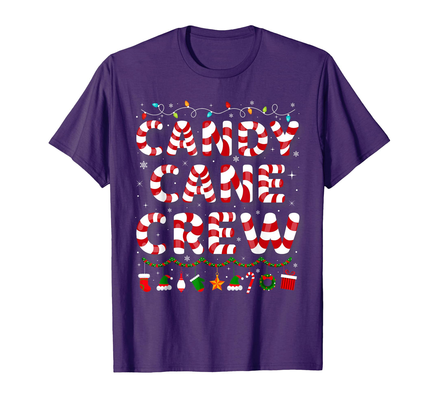 Candy Cane Crew Funny Christmas Candy Cane Lover Xmas Pajama T-Shirt