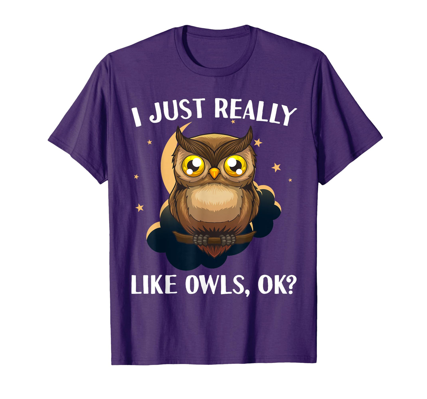 Funny Owl Design For Men Women Cute Owl Nocturnal Bird Lover T-Shirt