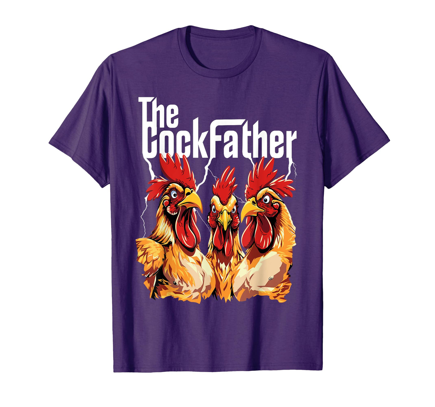 The Cockfather Chicken Father Dad Owner Funny Cute Rooster T-Shirt
