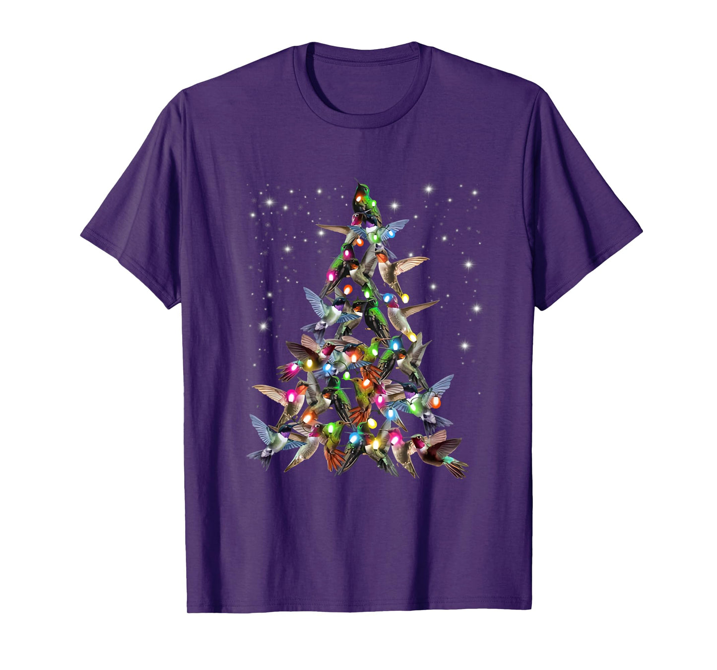 Hummingbird Christmas Tree- Funny Birds Xmas Decorations T-Shirt