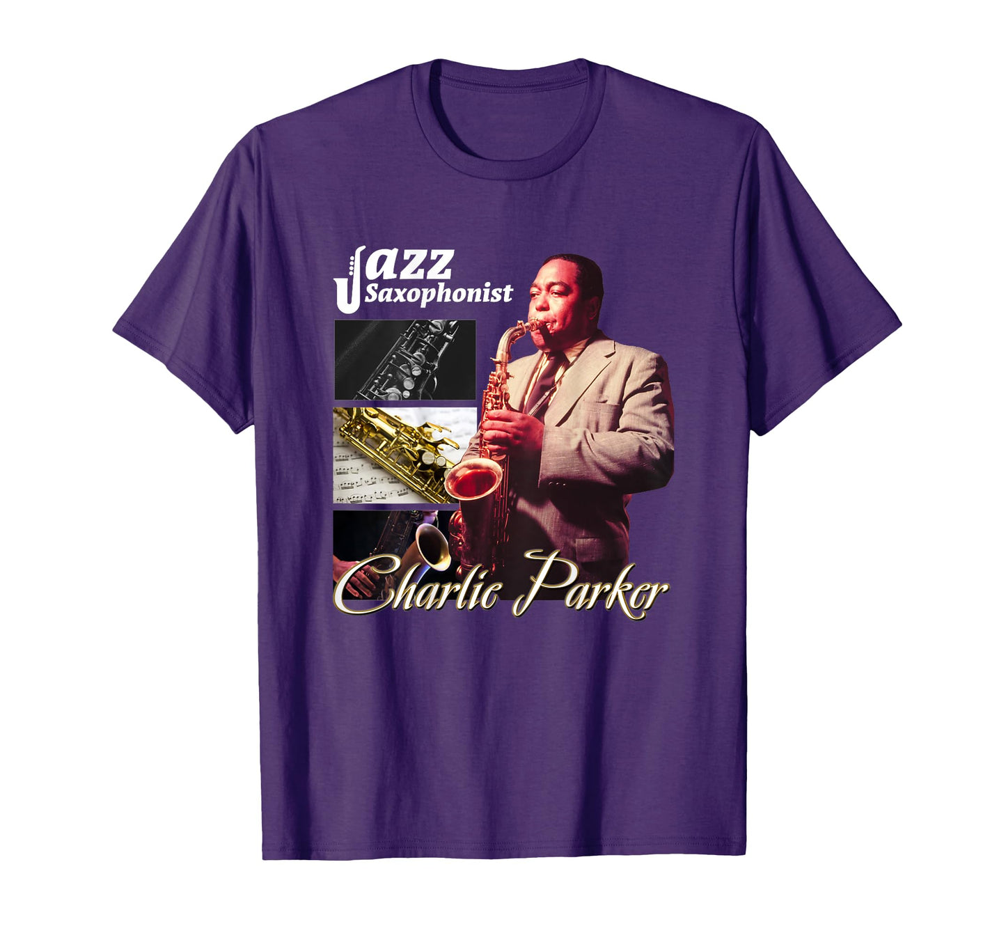 Charlie Parker_002_Back Printed T-Shirt