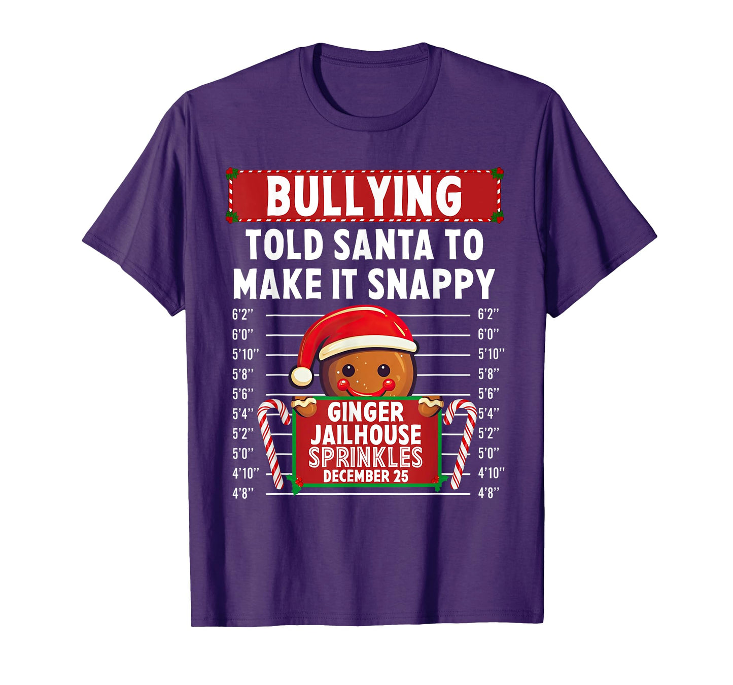 Bullying Ginger Jailhouse Christmas Xmas Gingerbread Holiday T-Shirt