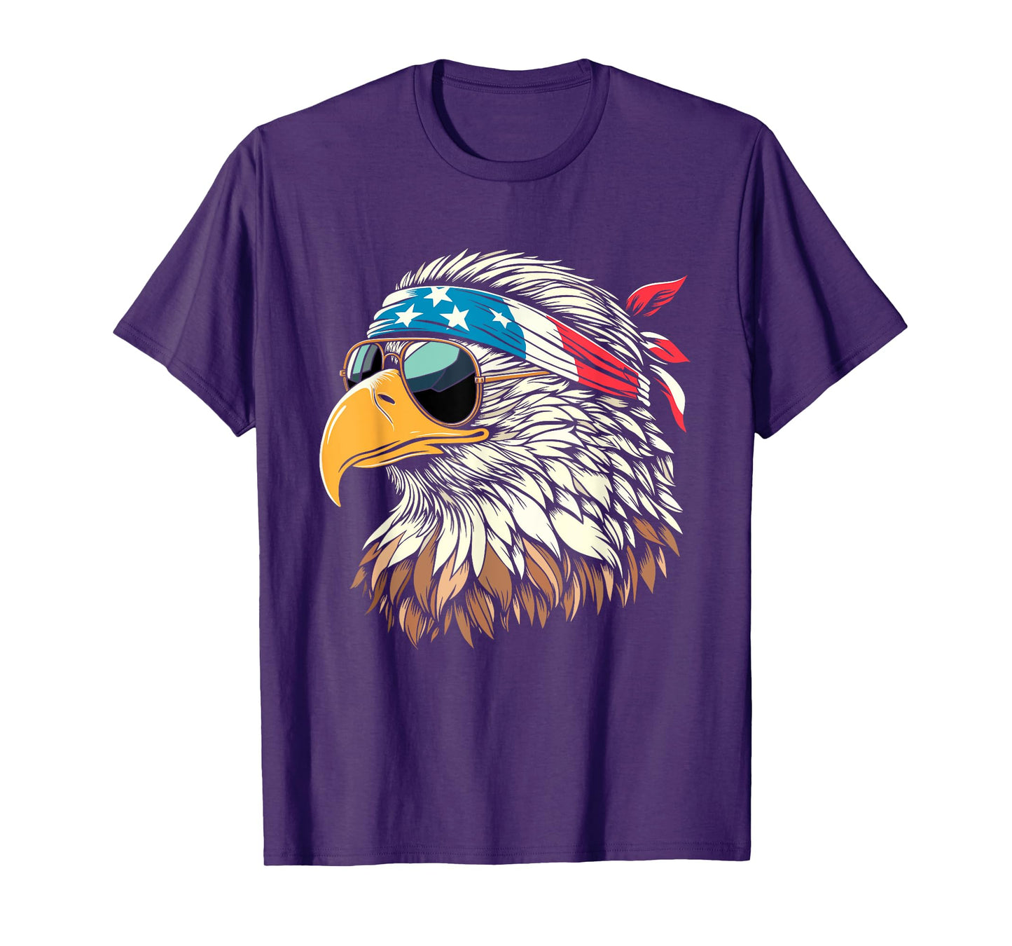 Bald Eagle 4th of July USA American Flag Patriotic Men Women T-Shirt