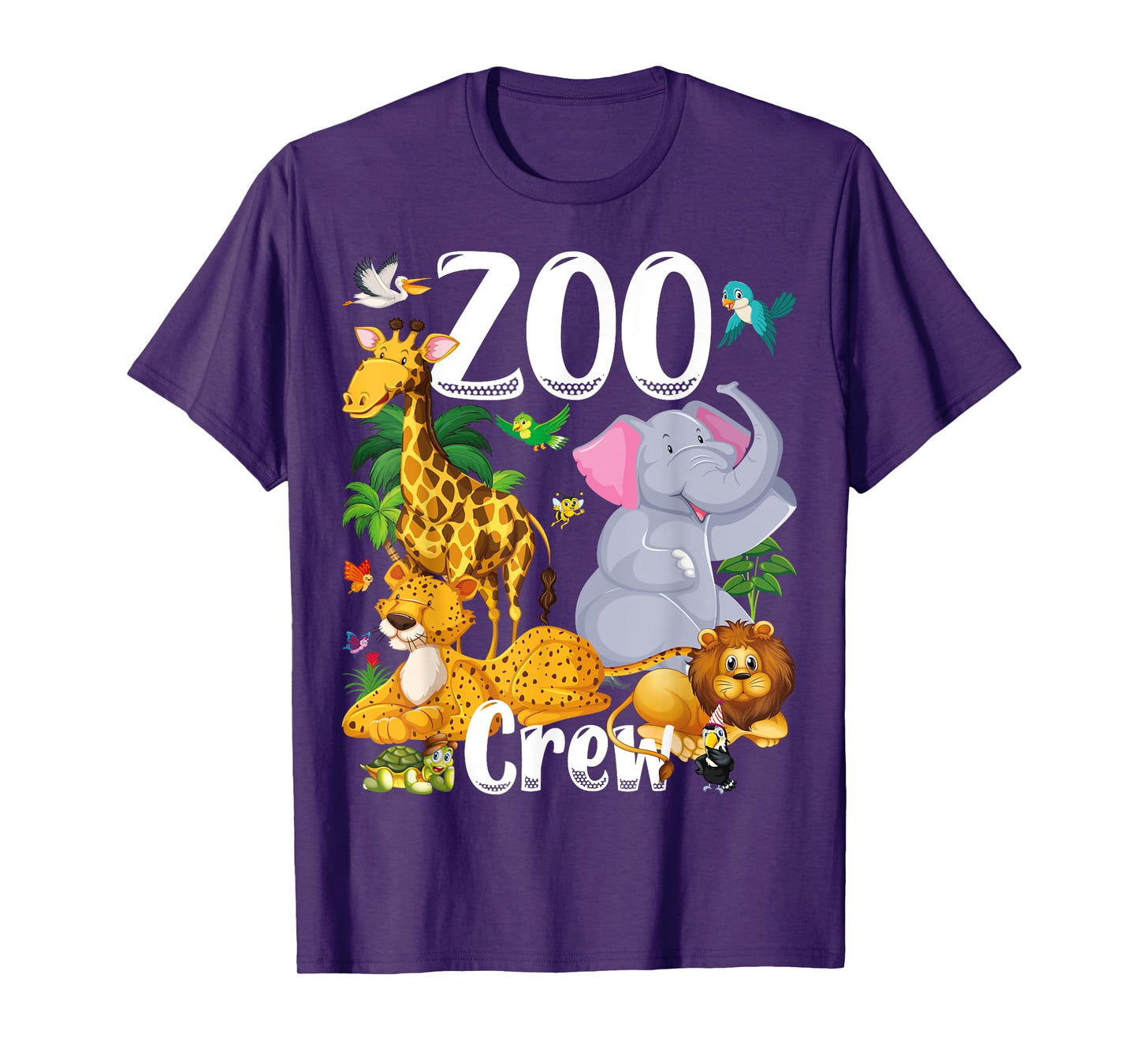 Zoo Birtday Trip Funny Safari Animals Zoo Crew T-Shirt