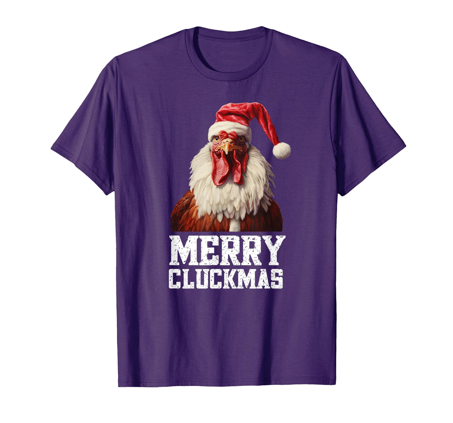 Funny Chicken Santa Farm Bird Xmas Humor Rooster Christmas T-Shirt
