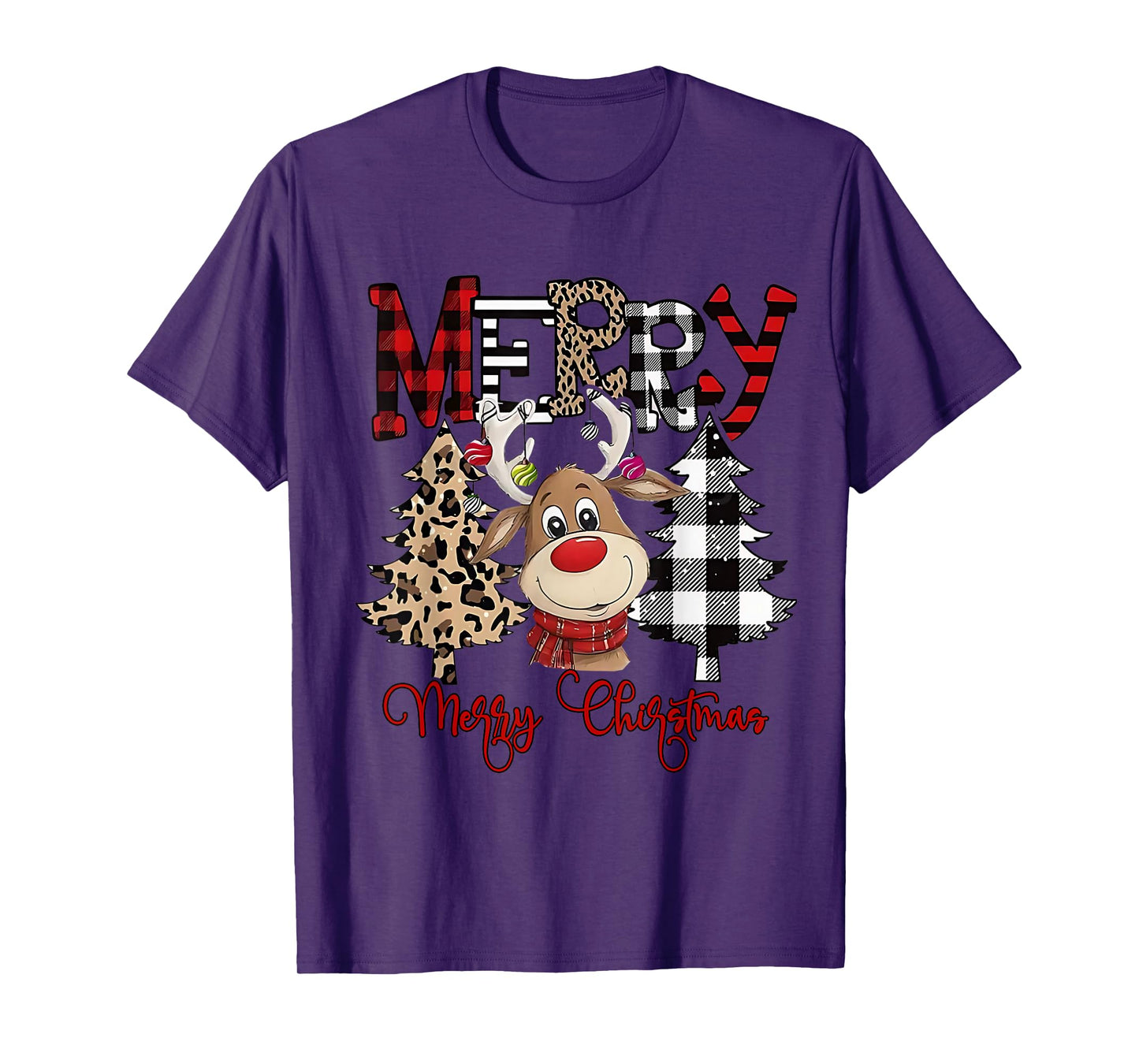 Funny Christmas t-shirt Cartoon Cute Reindeer t-shirt T-Shirt
