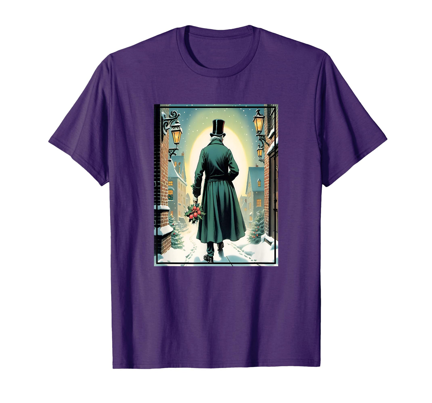 Charles Dickens Christmas Classic Book Ebeneezer Scrooge T-Shirt, Unisex-Adults, Kids, Black, Small, Short Sleeve, T-Shirt