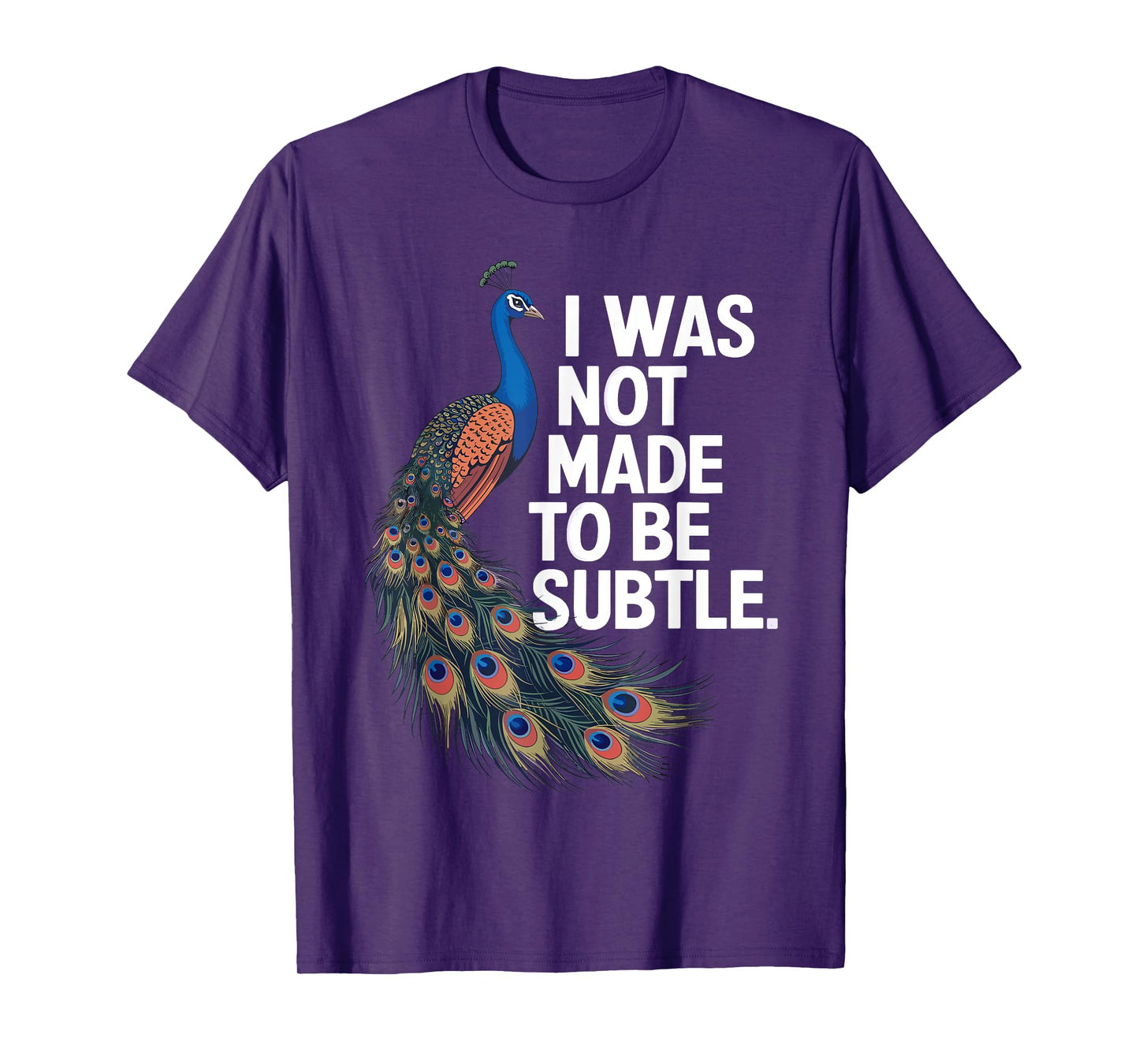 Funny Peacock Art For Men Women Adult Feather Peacock Lover T-Shirt