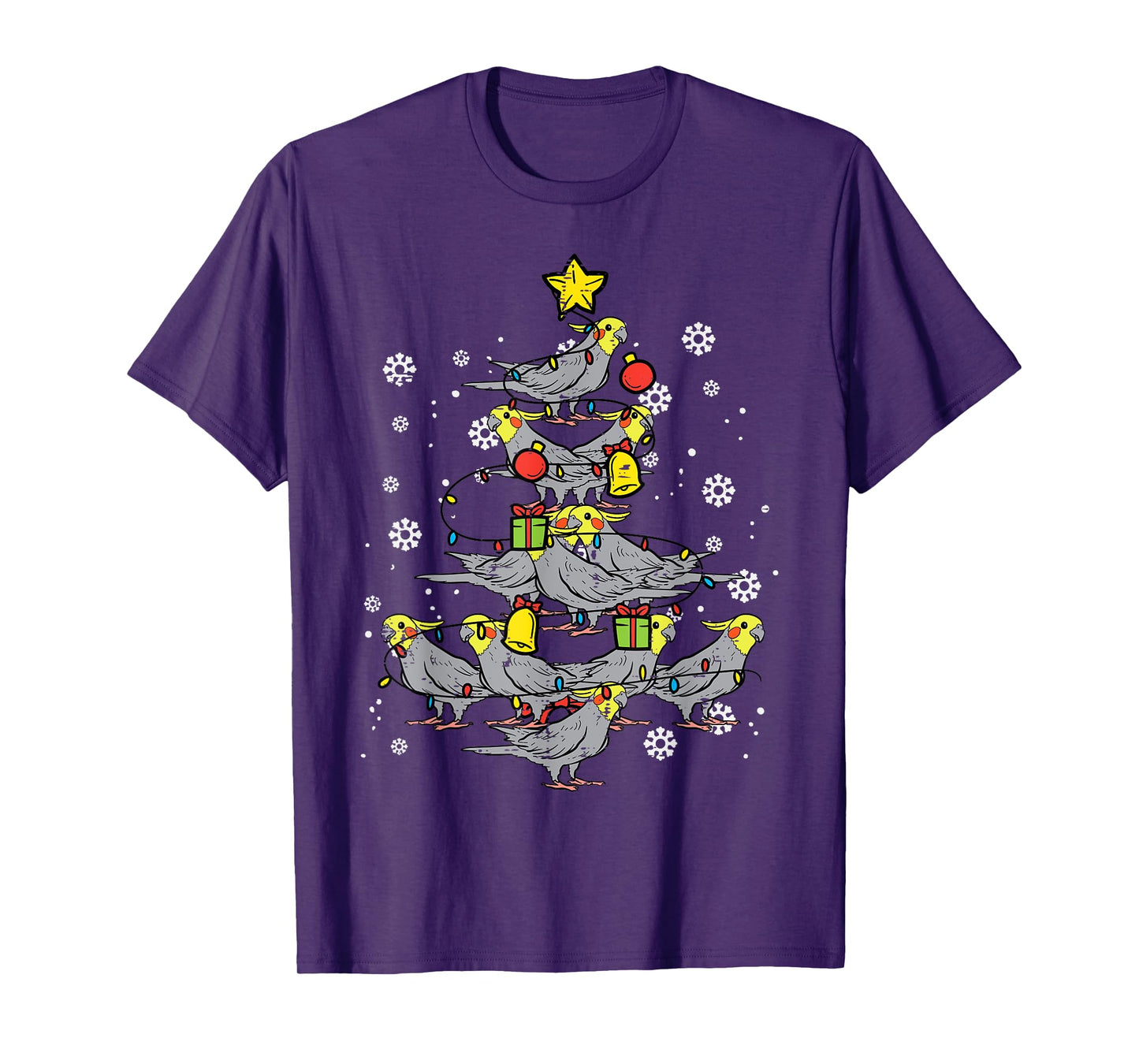 Cockatiel Christmas Tree Bird Cute Xmas Animal Men Women T-Shirt