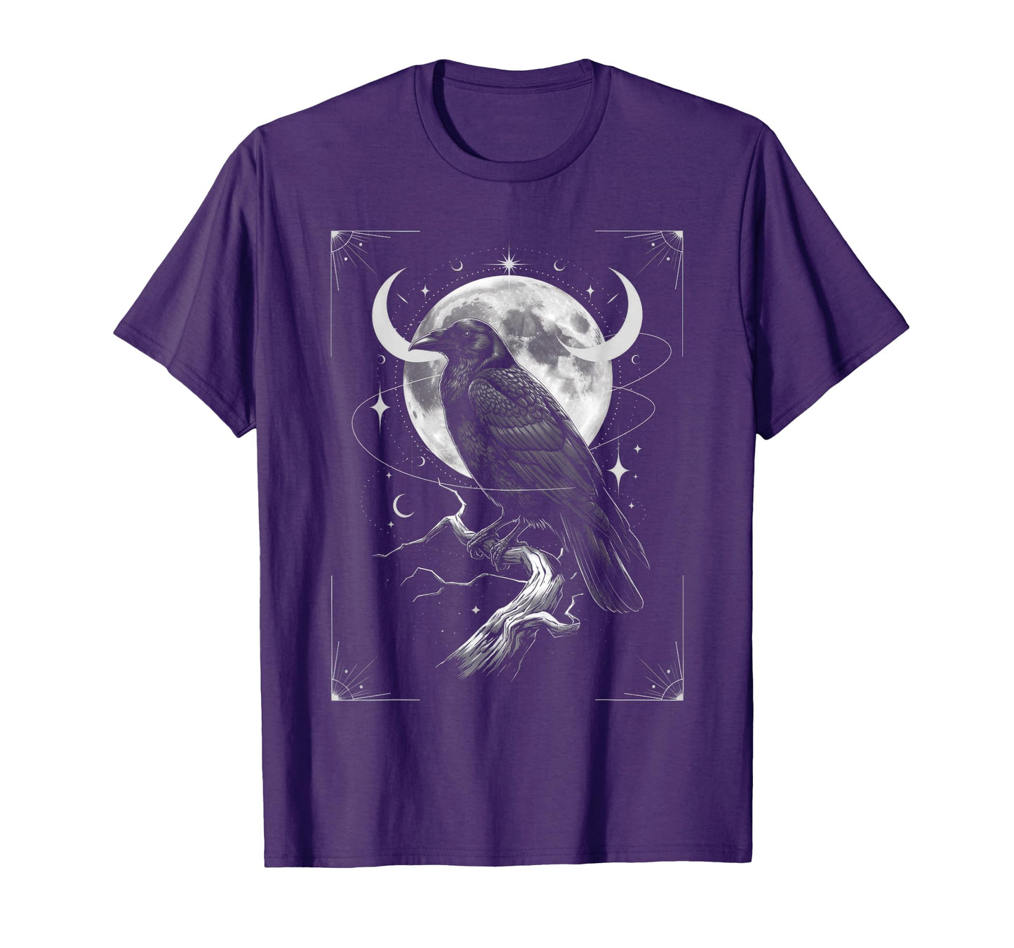 Raven Crow Dark Bird Witchcraft Omens Midnight T-Shirt