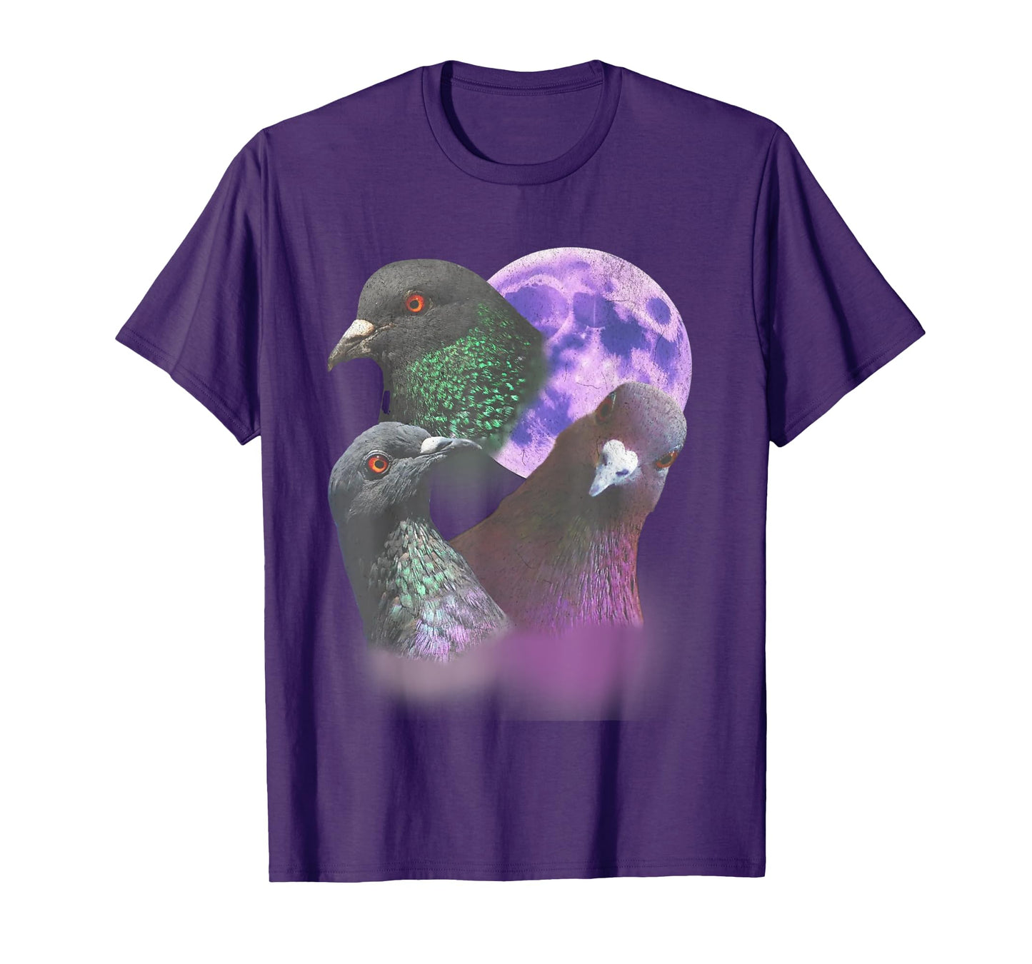 Funny Pigeon Shirt - Funny Pigeons Howling at the Moon T-Shirt