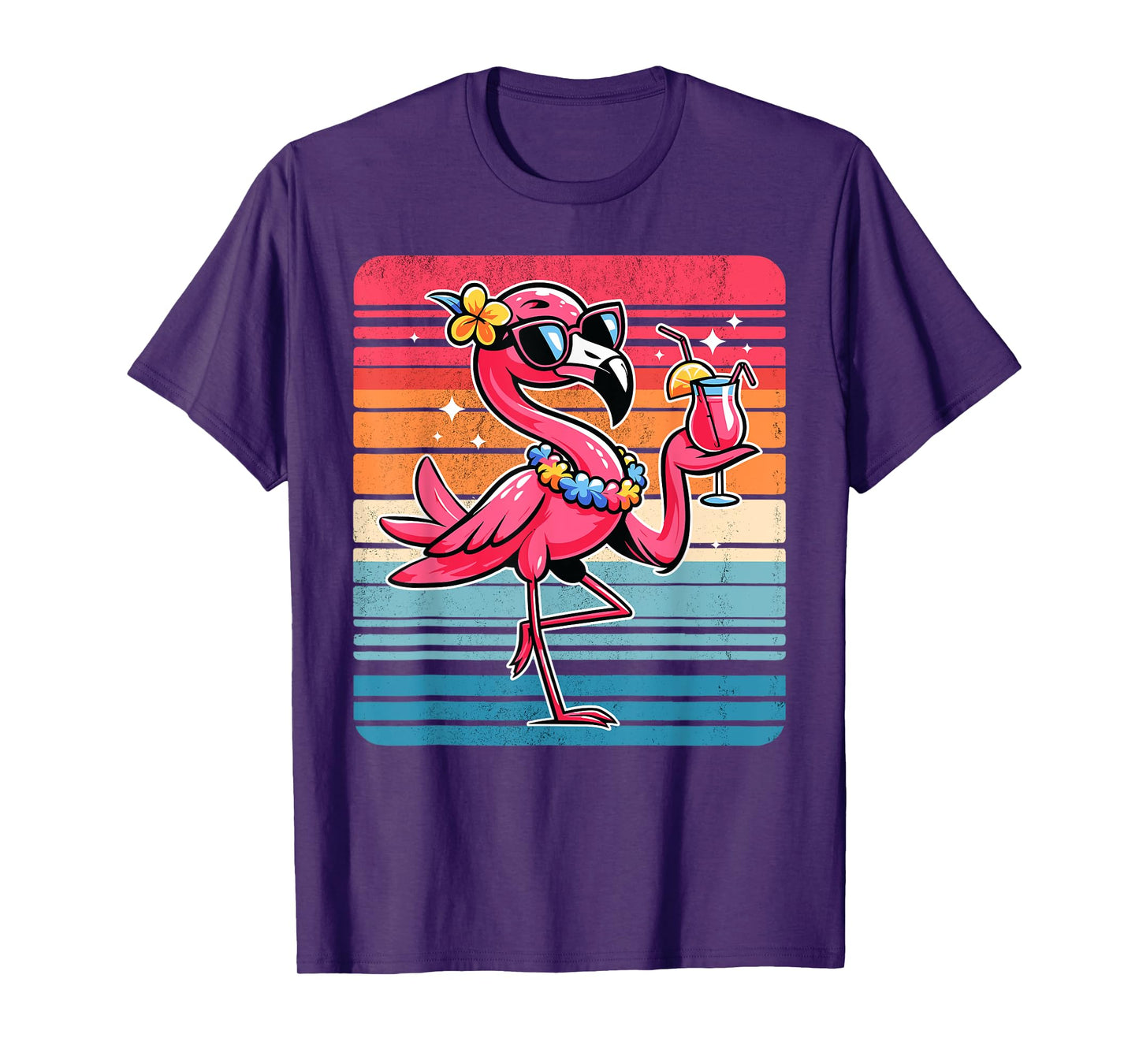 Cool Retro Flamingo in Sunglasses Funny Flamingo T-Shirt