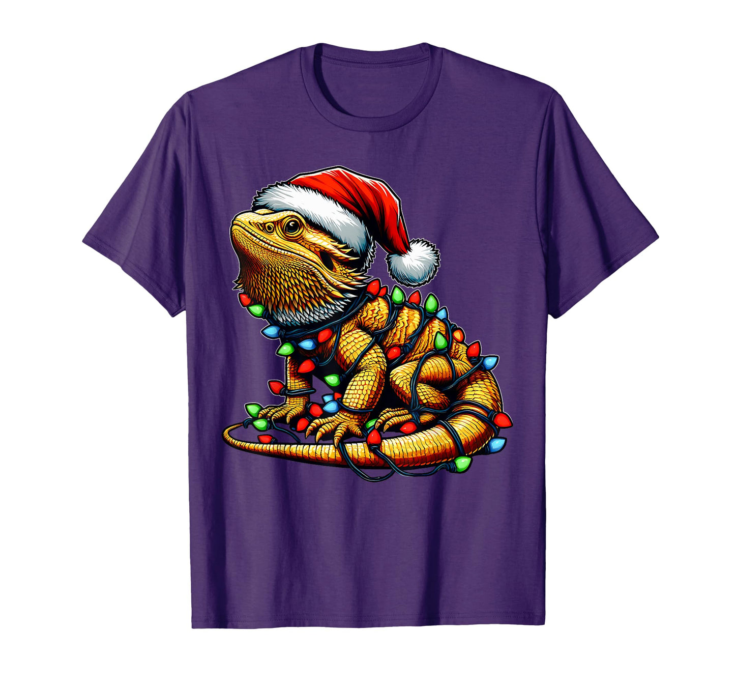 Bearded Dragon Lizard Christmas Hat Xmas T-Shirt