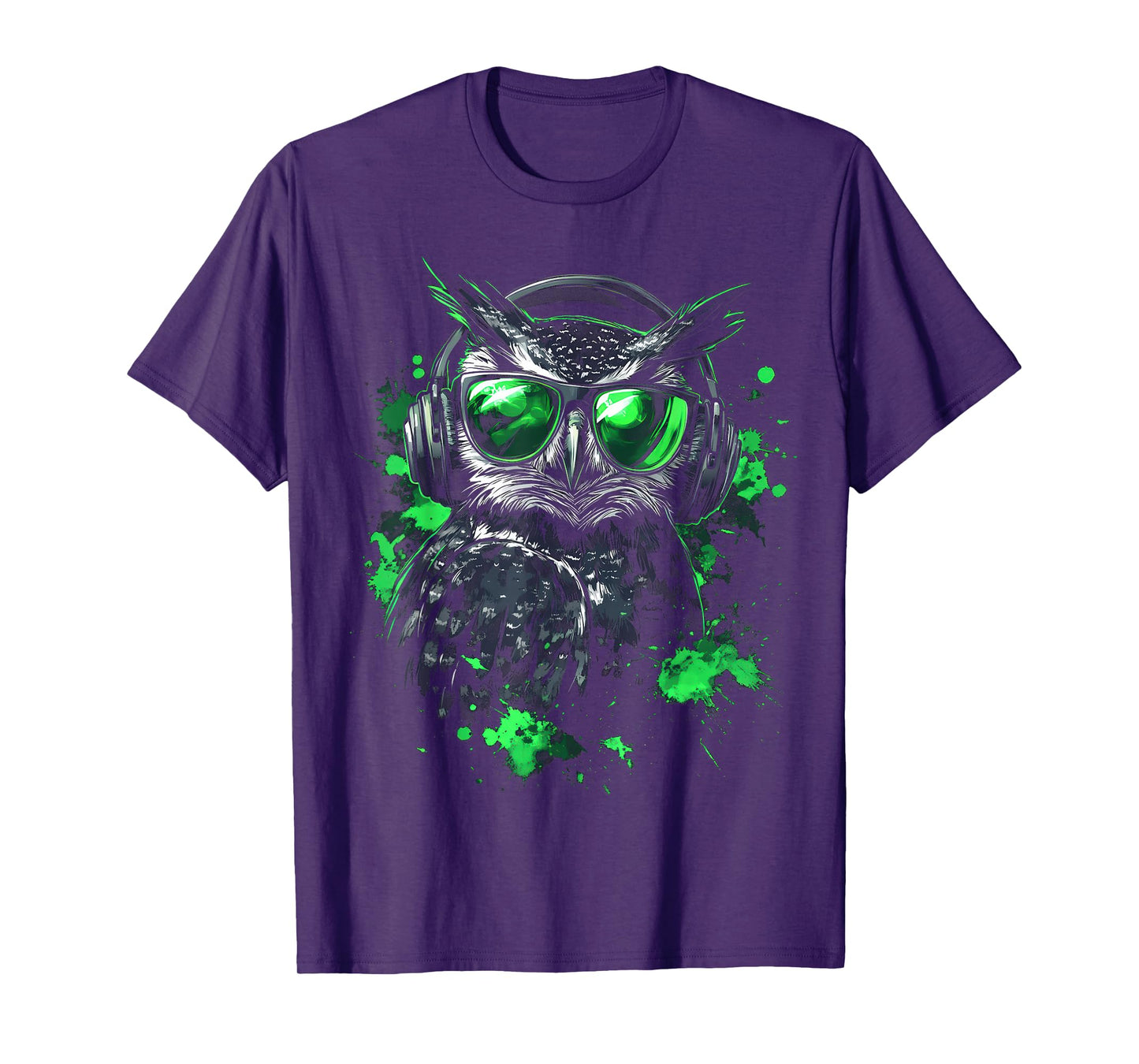 Cool Pop Art Graphic Music Techno Festival DJ Funny Owl T-Shirt