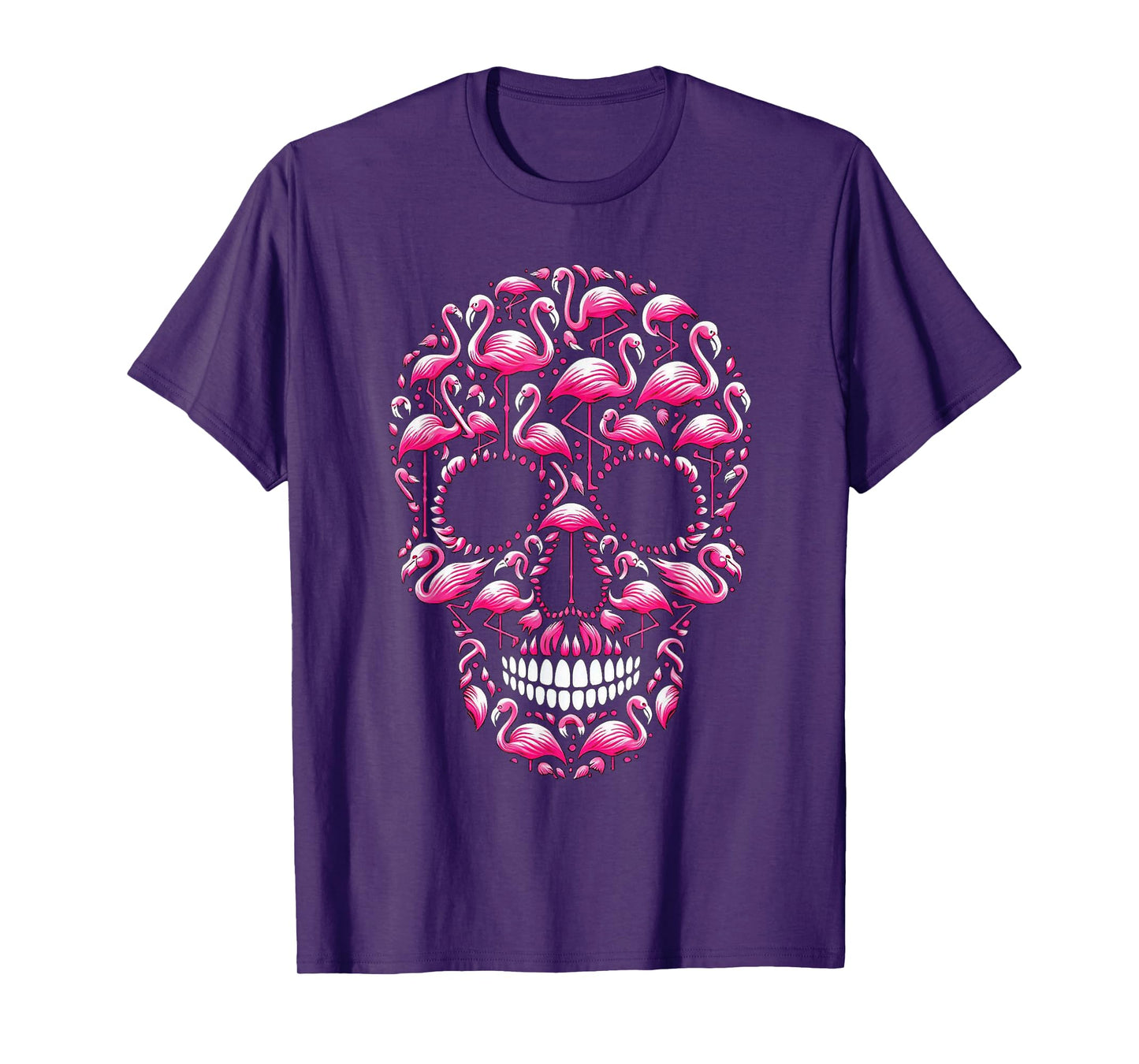 Flamingo Skull Halloween Party T-Shirt
